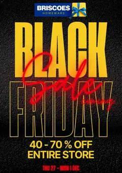 Briscoes - Black Friday Notice preview  - valid from 26.11.2025