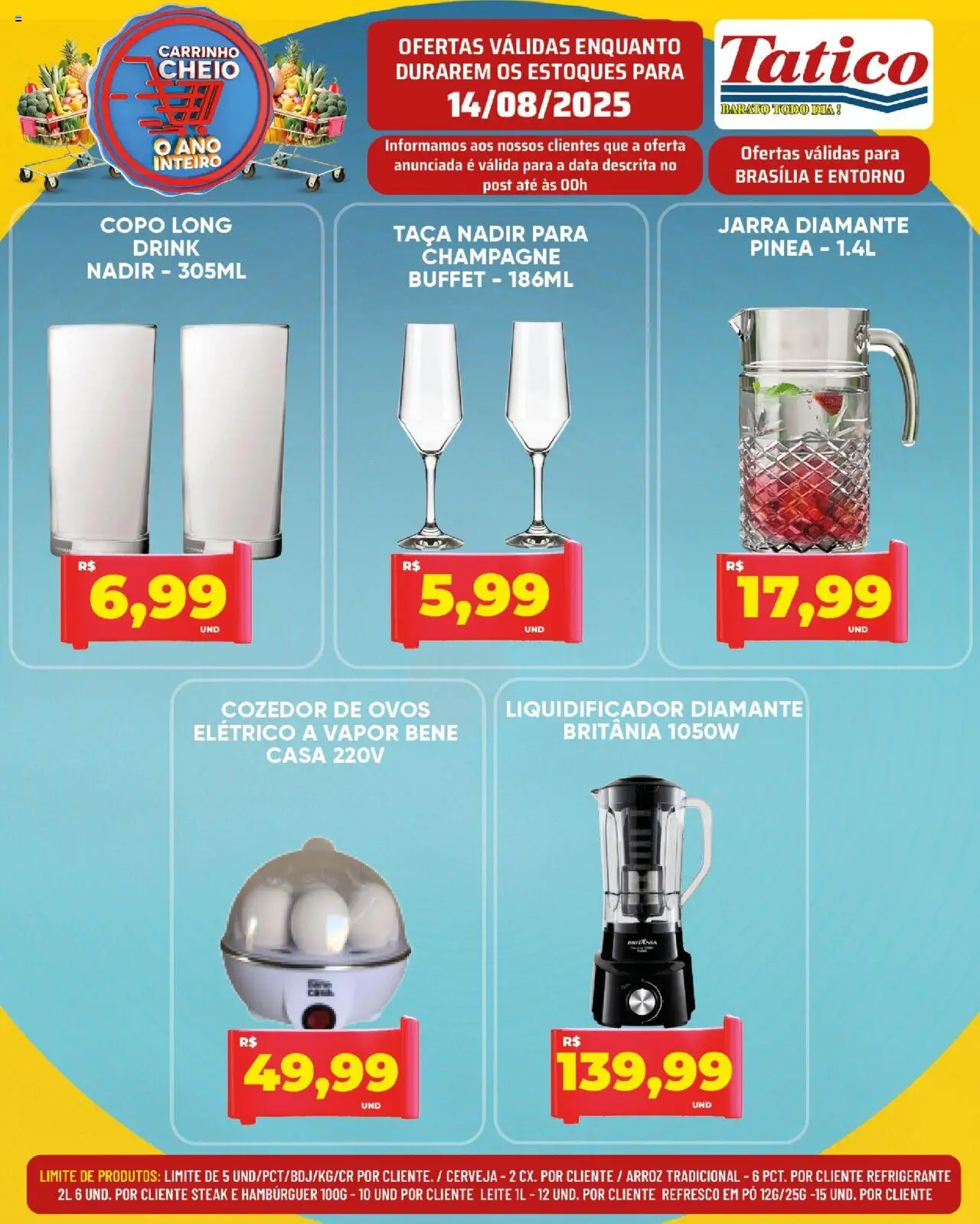 Tatico Folheto - válido de 14.08.2025 | Página: 24 | Produtos: Refresco, Liquidificador, Arroz, Hambúrguer