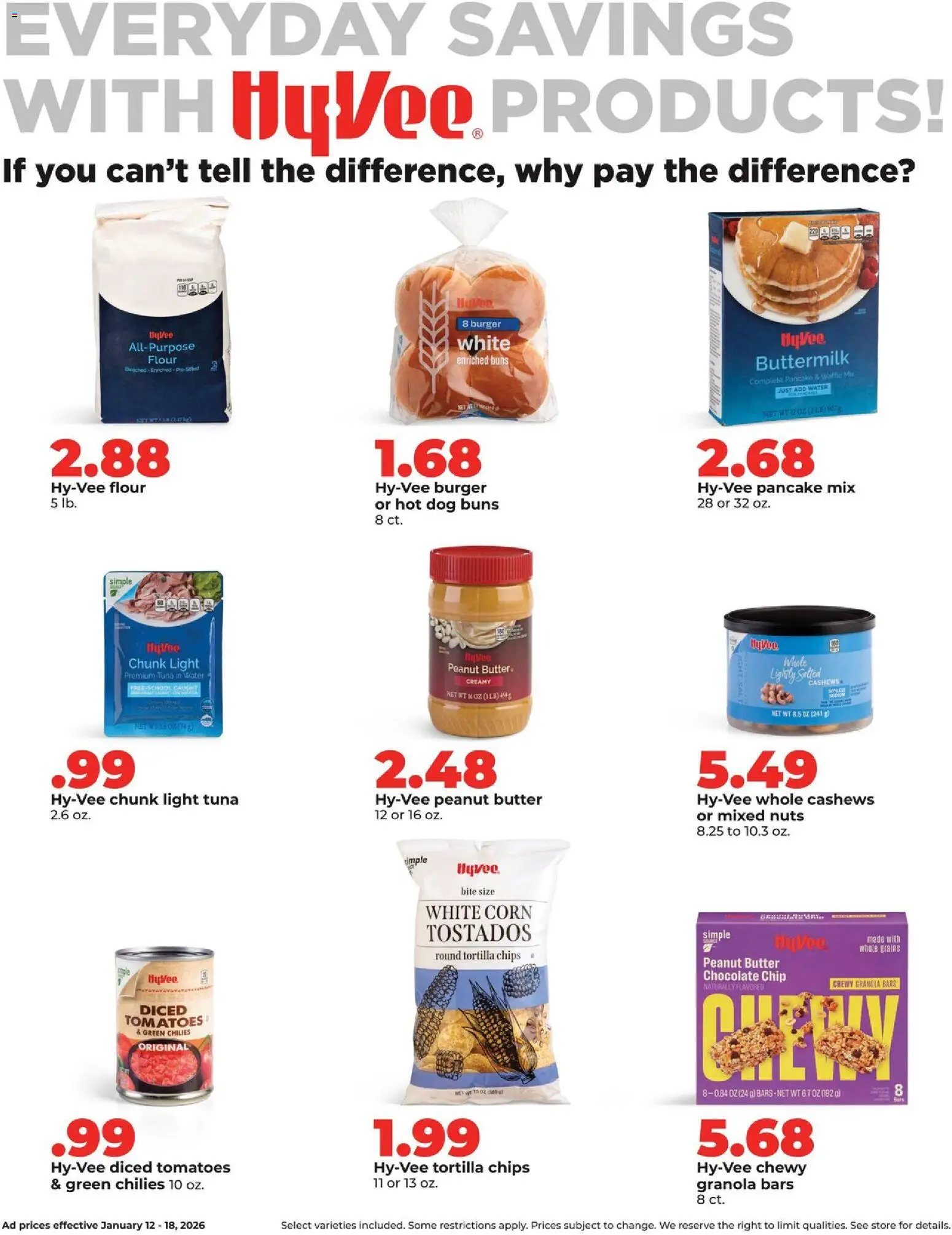 HyVee Weekly Ad - valid from 12.01.2026 | Page: 16 | Products: Corn, Butter, Chocolate, Water