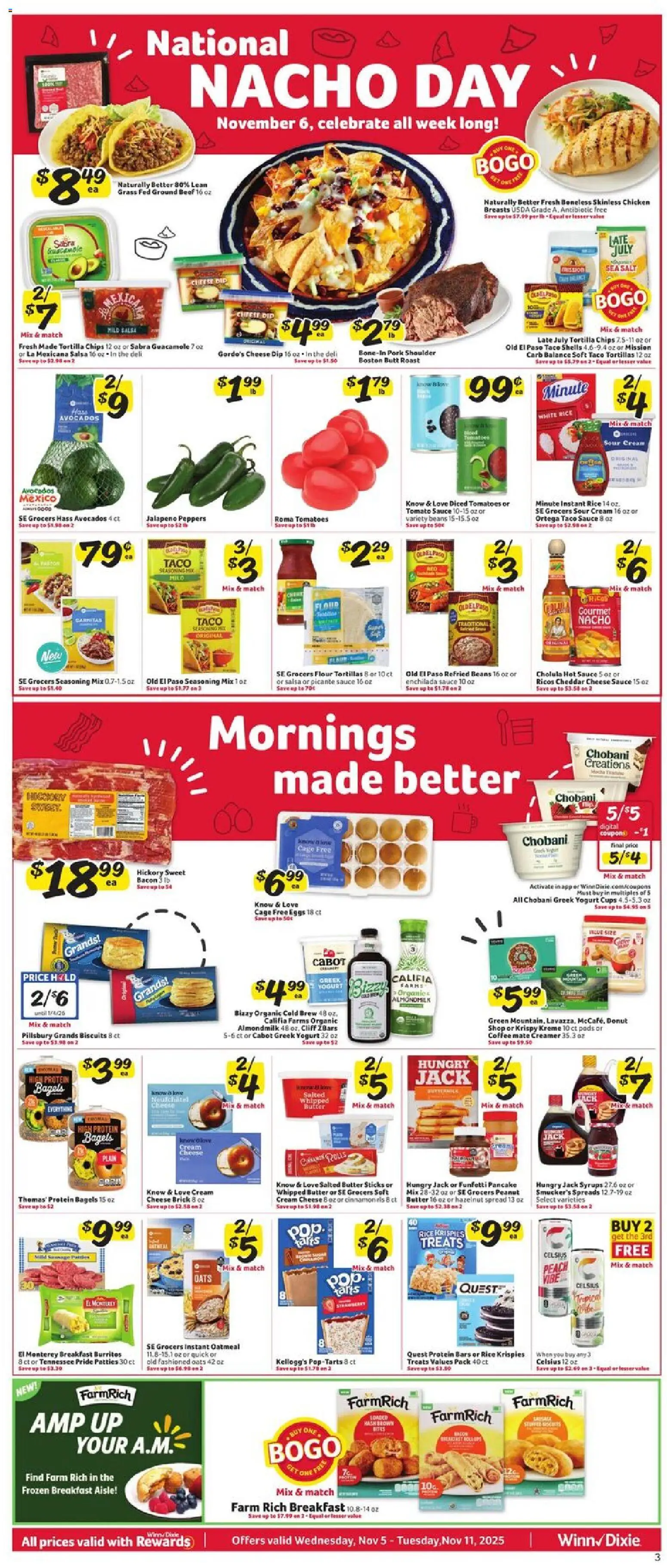 Winn Dixie Weekly Circular - GA - valid from 05.11.2025 | Page: 3 | Products: Butter, Beef, Cream, Salt