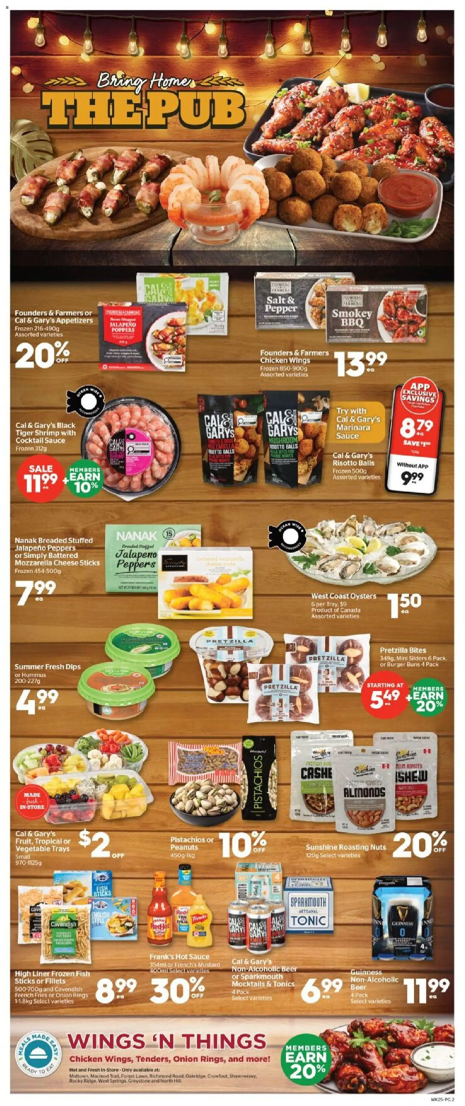 Calgary Co-op flyer valid from 23.04.2026 | Page: 2 | Products: Nuts, Chicken wings, Beer, Chicken