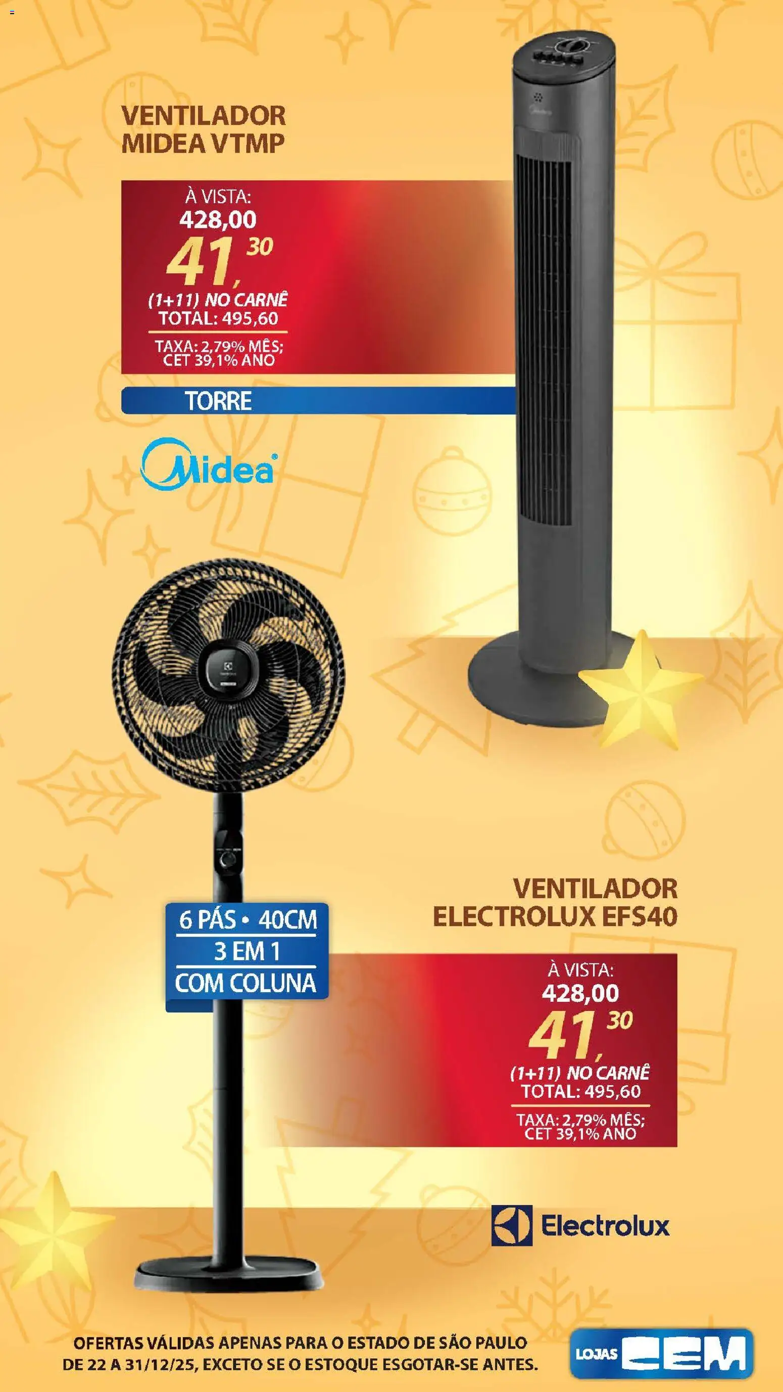 Lojas Cem Folheto - válido de 22.12.2025 | Página: 117 | Produtos: Ventilador, Carne