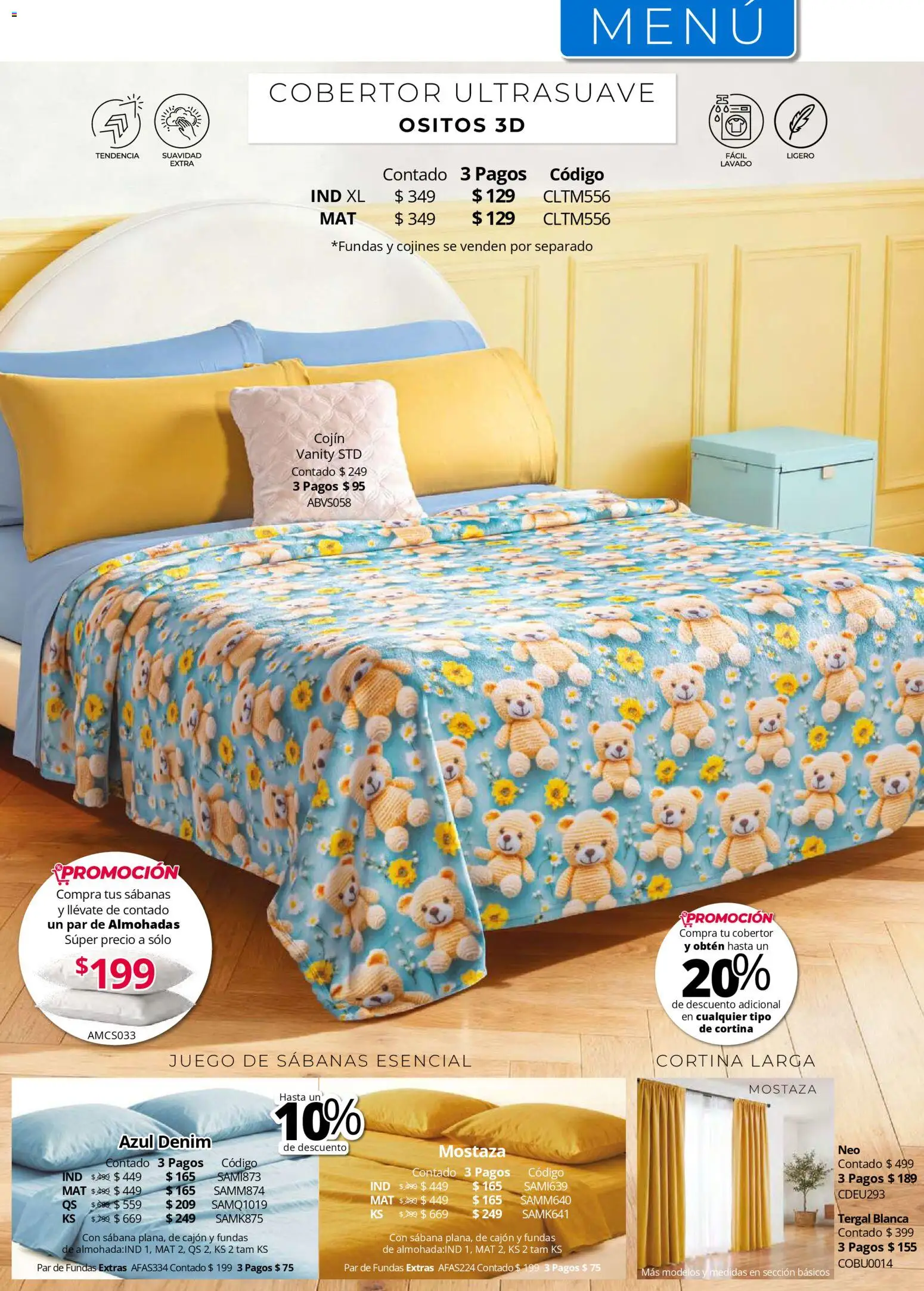 Nuevas ofertas de Colchas Concord válidas en toda la República Mexicana desde el 01.05.2026. ¡Encuentra las mejores ofertas en Colchas Concord catálogo! | Página: 252 | Productos: Mostaza, Cobertor, Juego, Sabanas