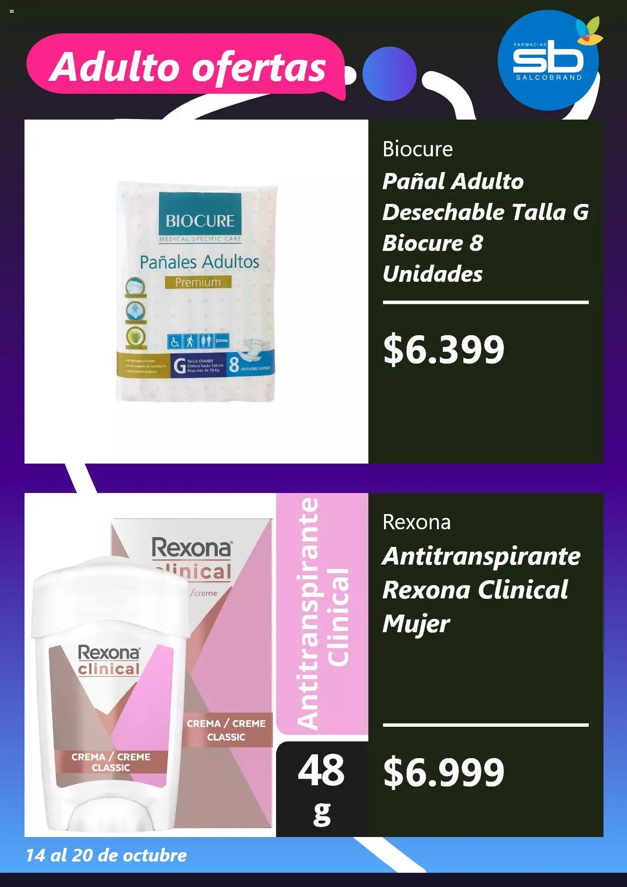 Salcobrand ofertas  │ válido desde el 14.10.2025 | Página: 2 | Productos: Peso, Pañales, Antitranspirante, Crema