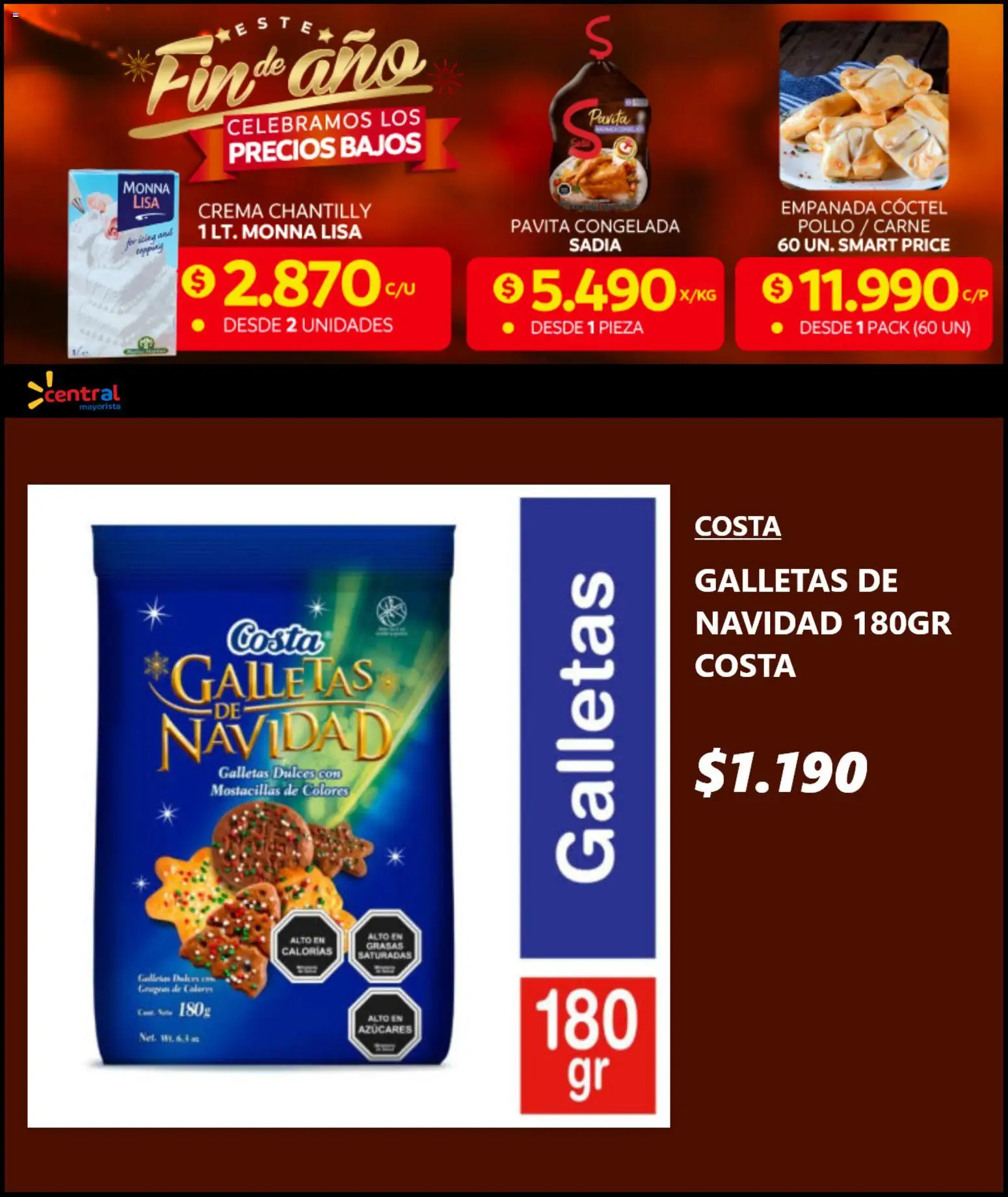 Central Mayorista ofertas  │ válido desde el 10.11.2025 | Página: 7 | Productos: Pollo, Crema, Galletas