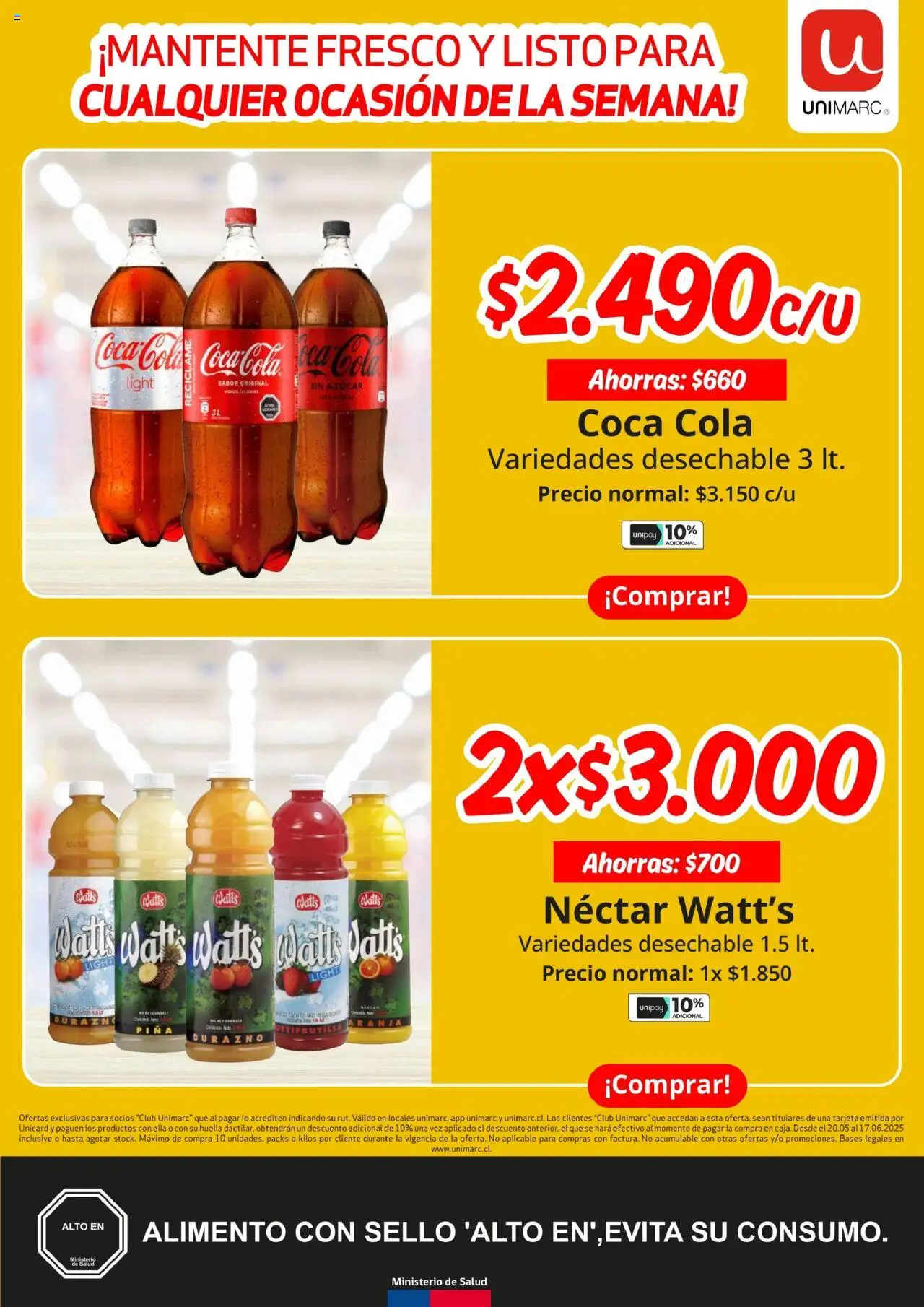 Unimarc ofertas  │ válido desde el 20.05.2025 | Página: 8 | Productos: Azucar, Piña, Durazno
