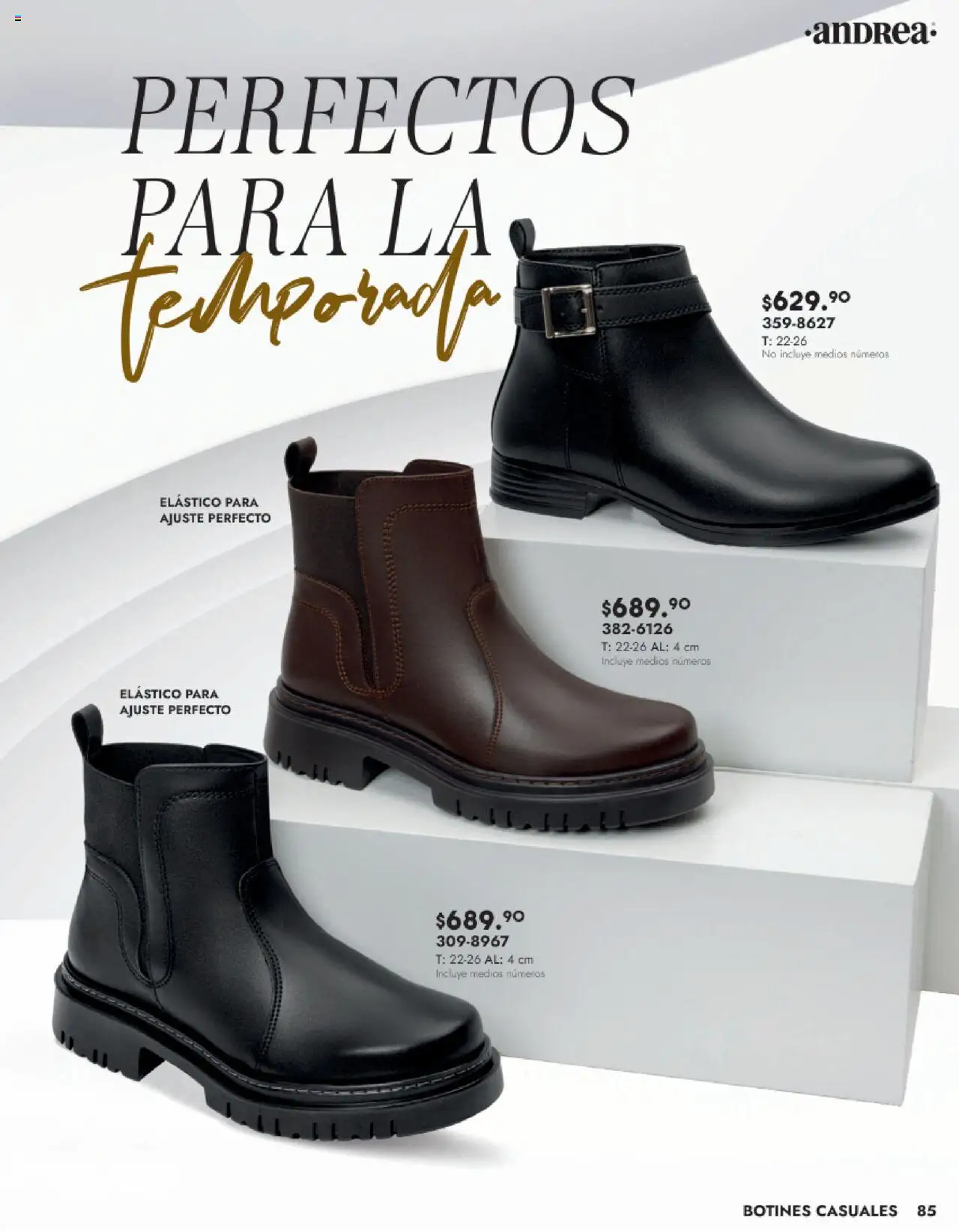 Nuevas ofertas de Andrea válidas en toda la República Mexicana desde el 24.08.2025. ¡Encuentra las mejores ofertas en Andrea - Catálogo Calzado Dama! | Página: 85 | Productos: Botines