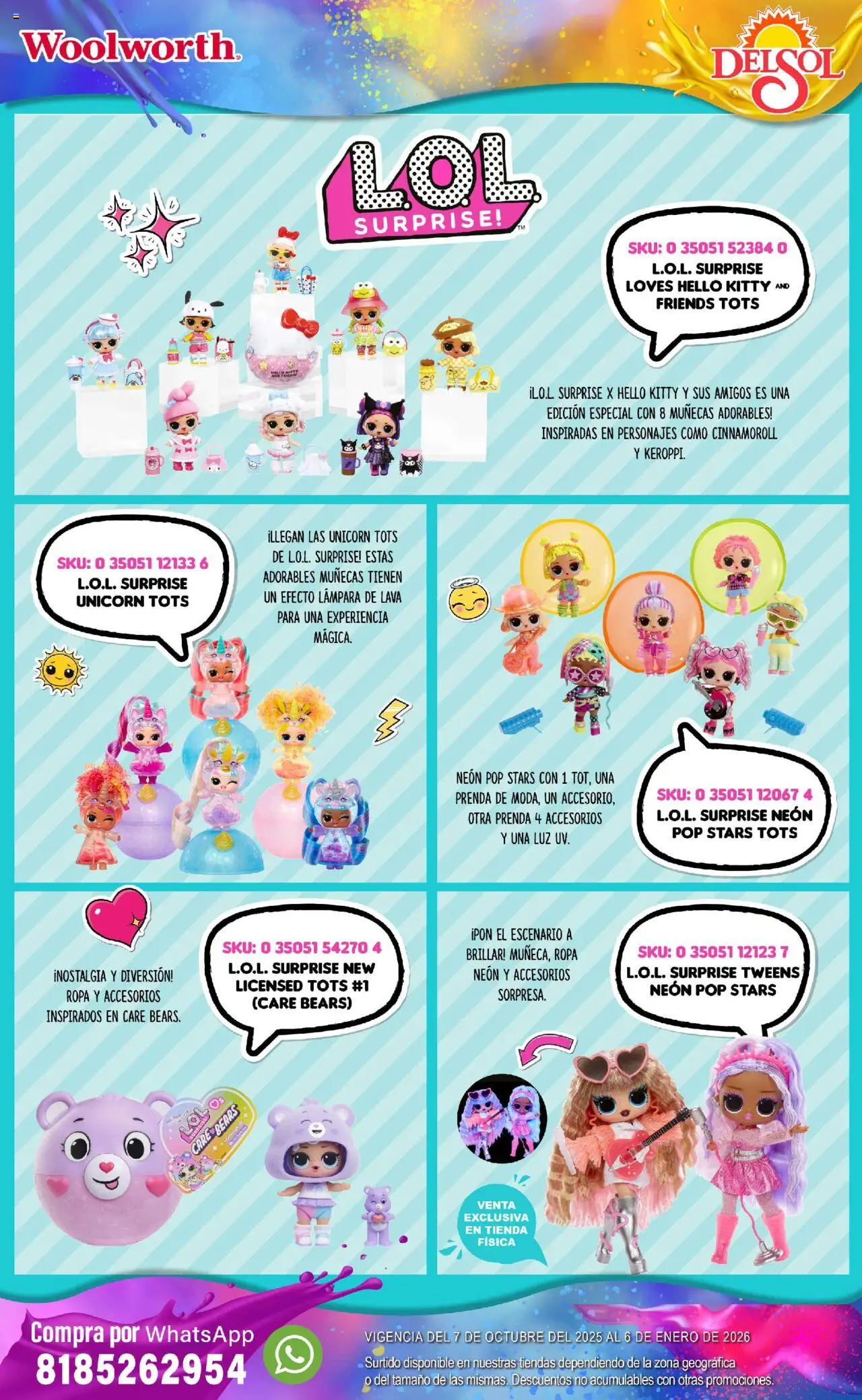 Nuevas ofertas de Del Sol y Woolworth válidas en toda la República Mexicana desde el 07.10.2025. ¡Encuentra las mejores ofertas en Del Sol y Woolworth - Catálogo Castillo Del Juguete! | Página: 60 | Productos: Ropa, Lámpara