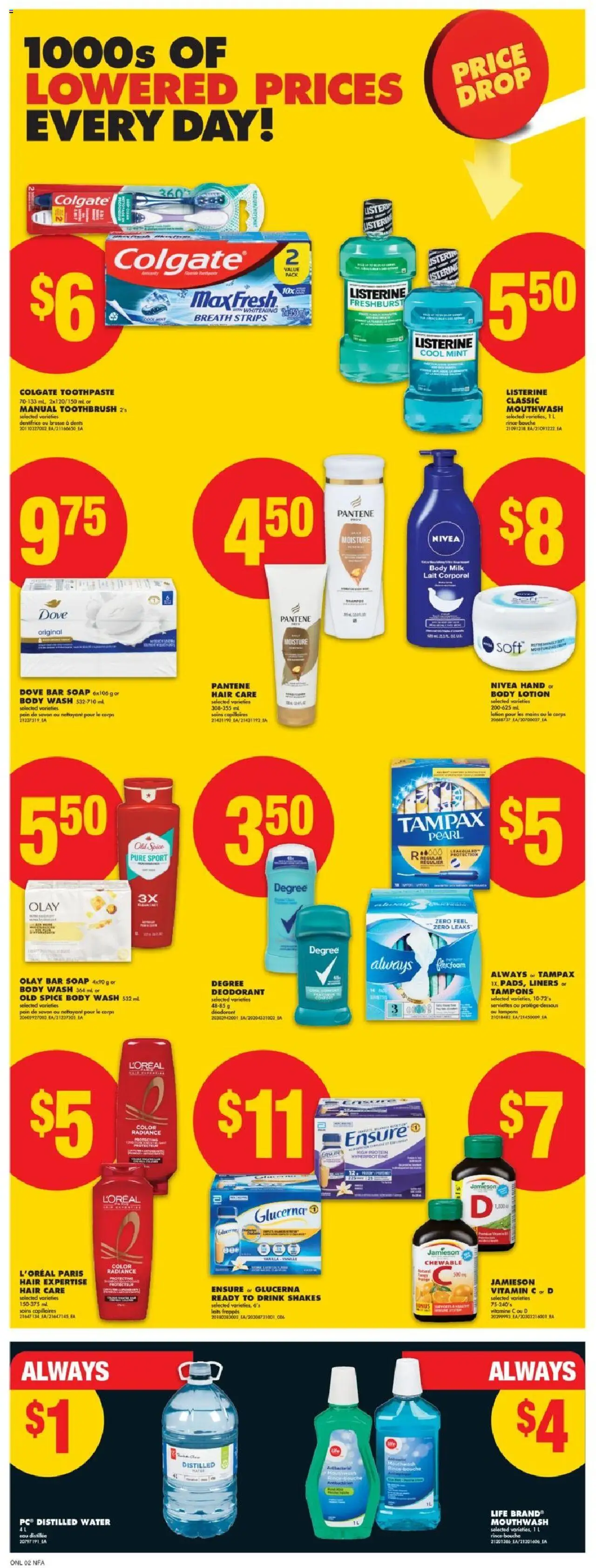 No Frills flyer valid from 16.10.2025 | Page: 8 | Products: Soap, Body wash, Deodorant, Milk
