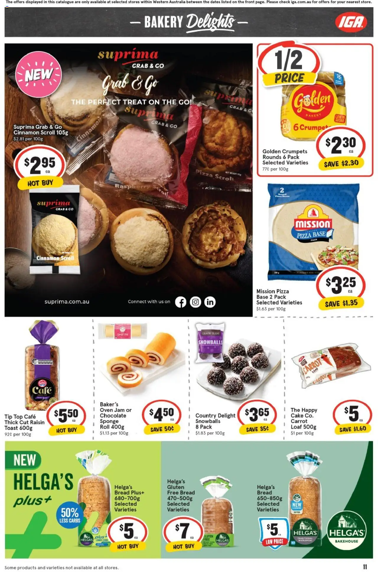IGA catalogue - valid from 10.09.2025 | Page: 12 | Products: Crumpets, Chocolate, Pizza, Weight