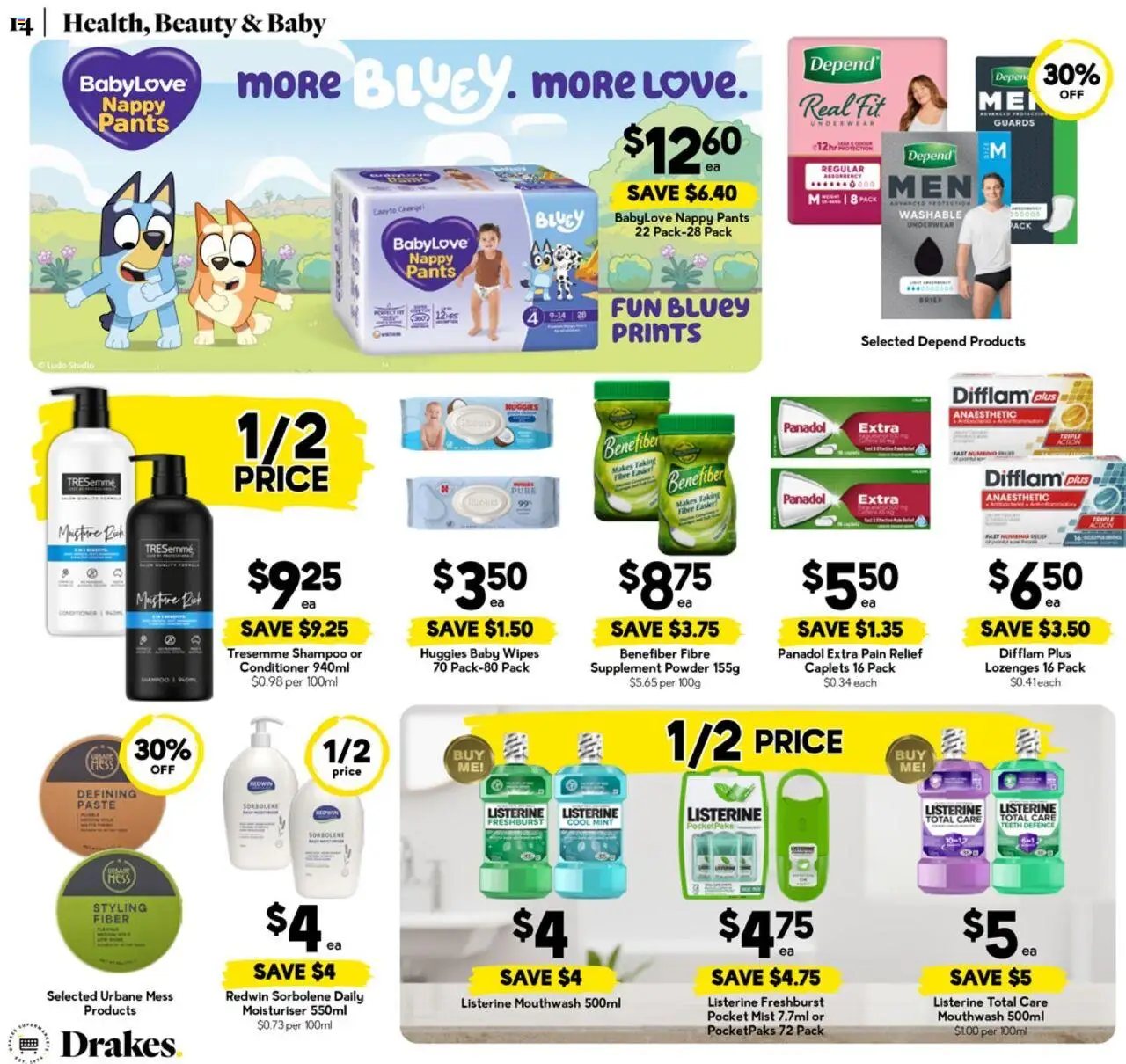 Drakes catalogue - valid from 10.09.2025 | Page: 14 | Products: Powder, Shampoo, Moisturiser, Pain relief