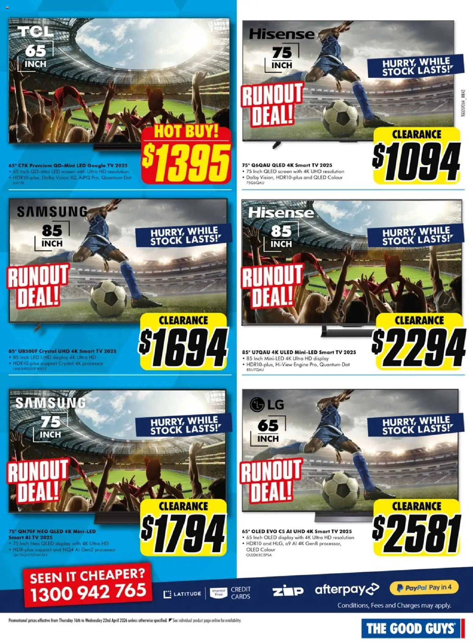 The Good Guys catalogue - valid from 15.04.2026 | Page: 3 | Products: Tv, Smart tv, Screen