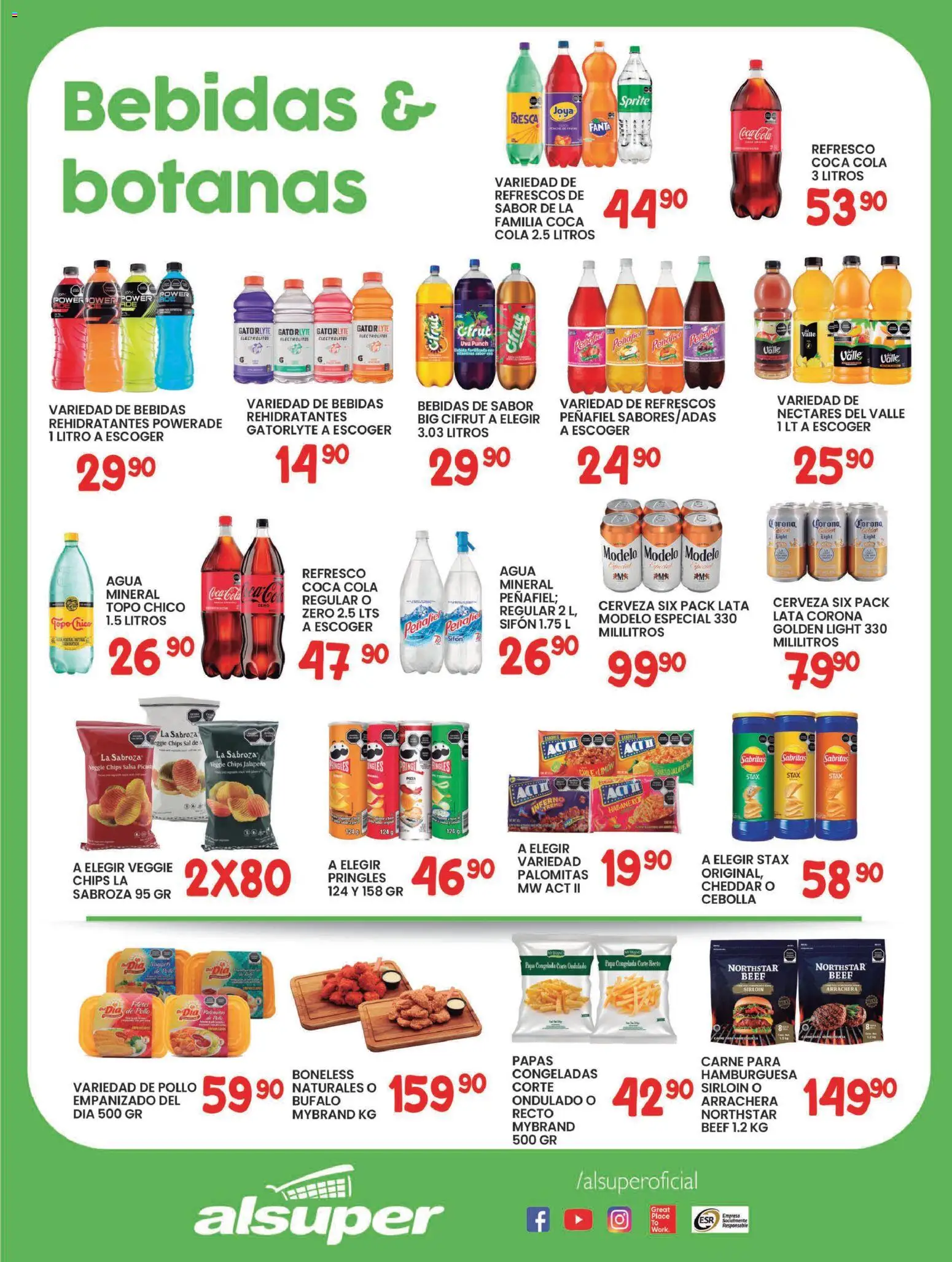 Nuevas ofertas de Alsuper válidas en toda la República Mexicana desde el 13.01.2026. ¡Encuentra las mejores ofertas en Alsuper folleto Durango! | Página: 3 | Productos: Pollo, Cebolla, Papa, Agua