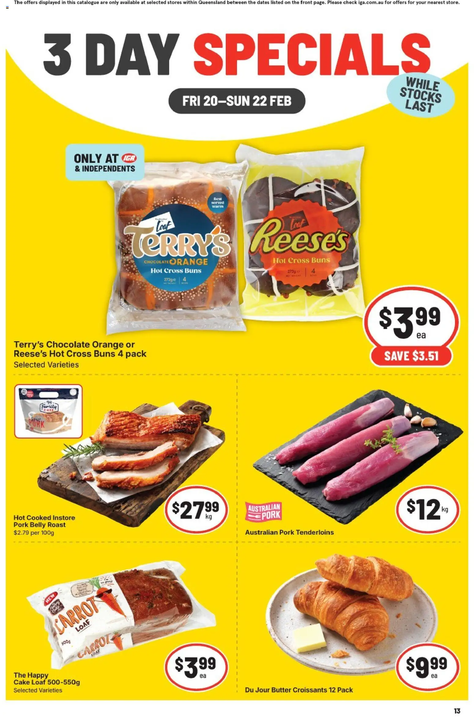 IGA catalogue - valid from 20.02.2026 | Page: 1 | Products: Butter, Chocolate, Pork