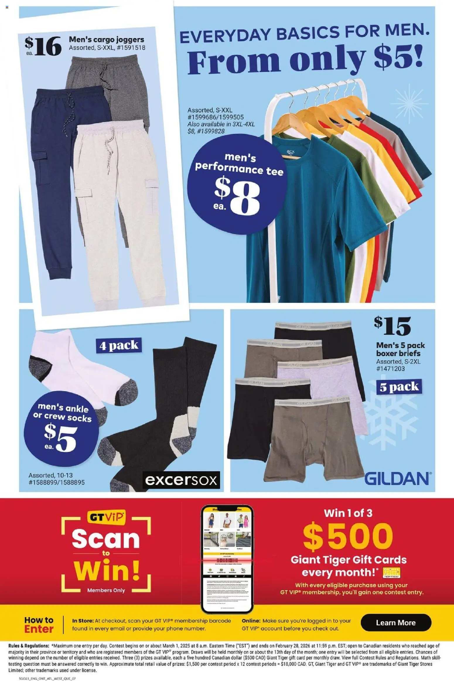 Giant Tiger flyer valid from 07.01.2026 | Page: 9 | Products: T-shirt, Underwear, Socks, Briefs