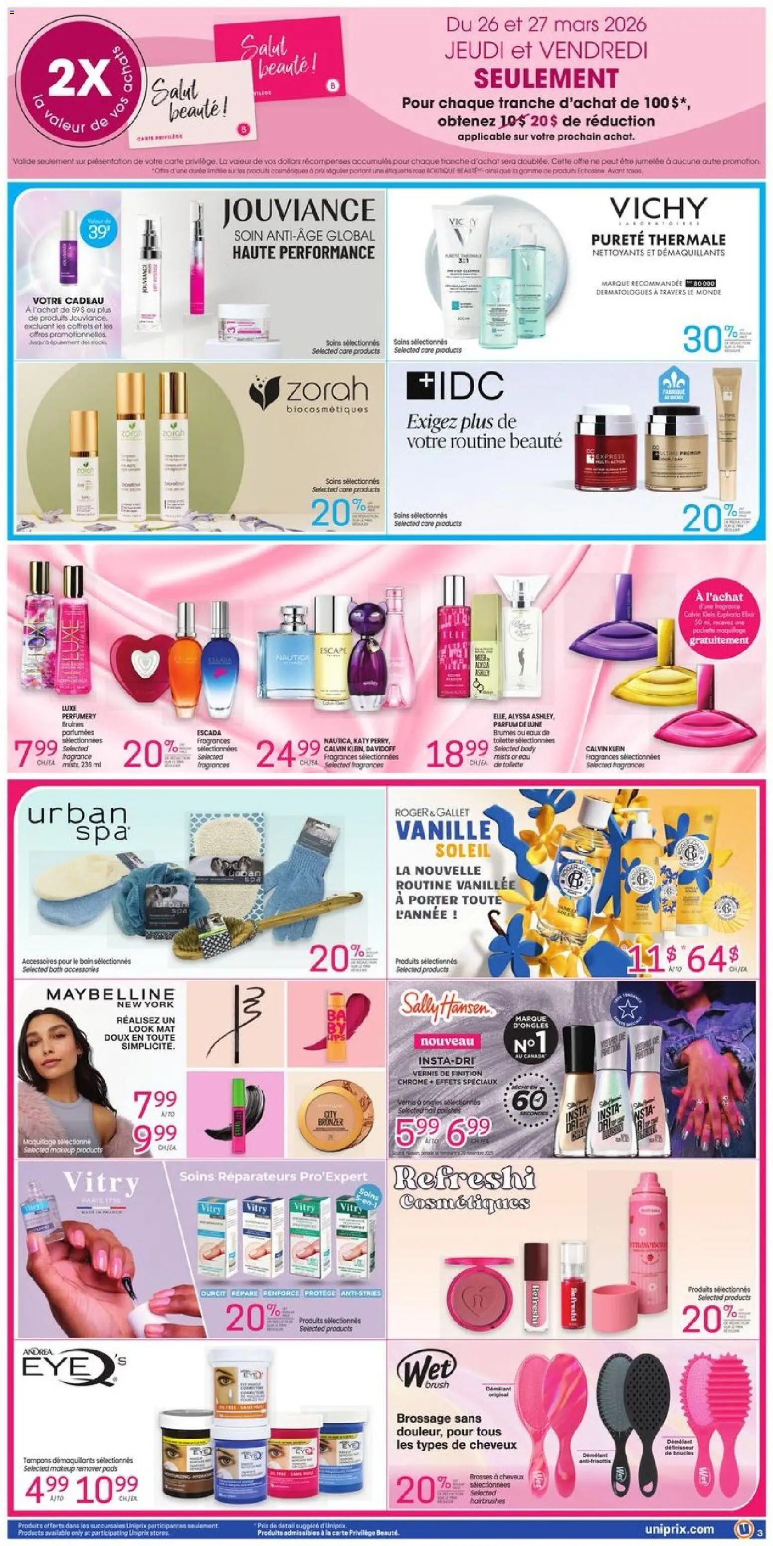 Uniprix flyer valid from 26.03.2026 | Page: 4 | Products: Bronzer, Brush, Makeup remover