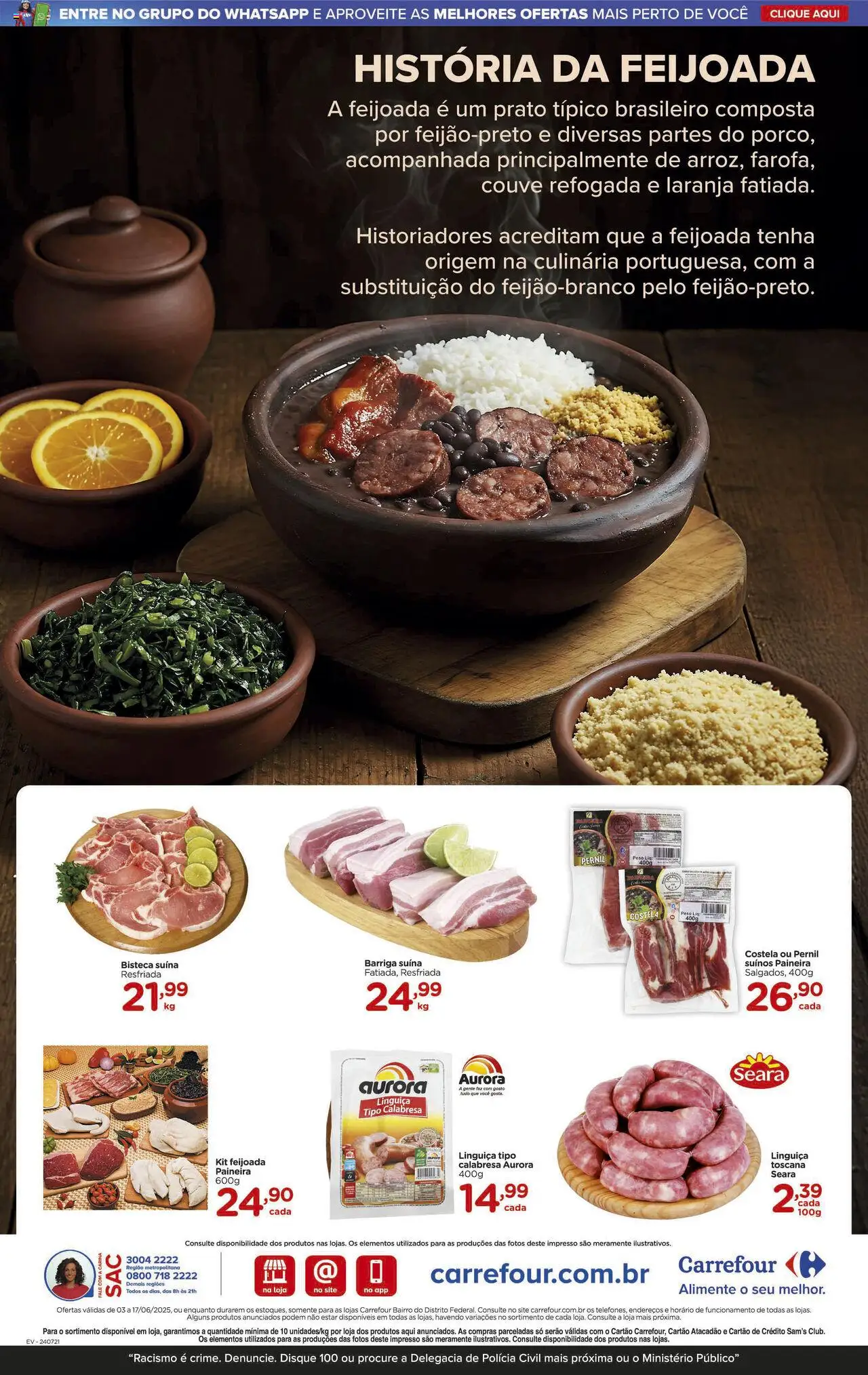 Carrefour Bairro Folheto - válido de 03.06.2025 | Página: 8 | Produtos: Linguiça, Pernil, Couve