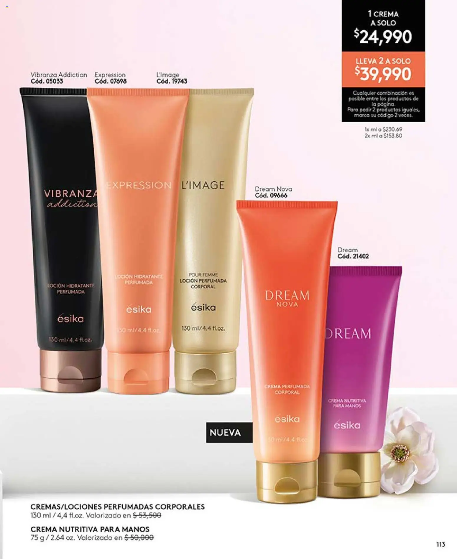 Ésika revista - valida desde el 13.03.2026 | Página: 113 | Productos: Crema, Loción, Combinación