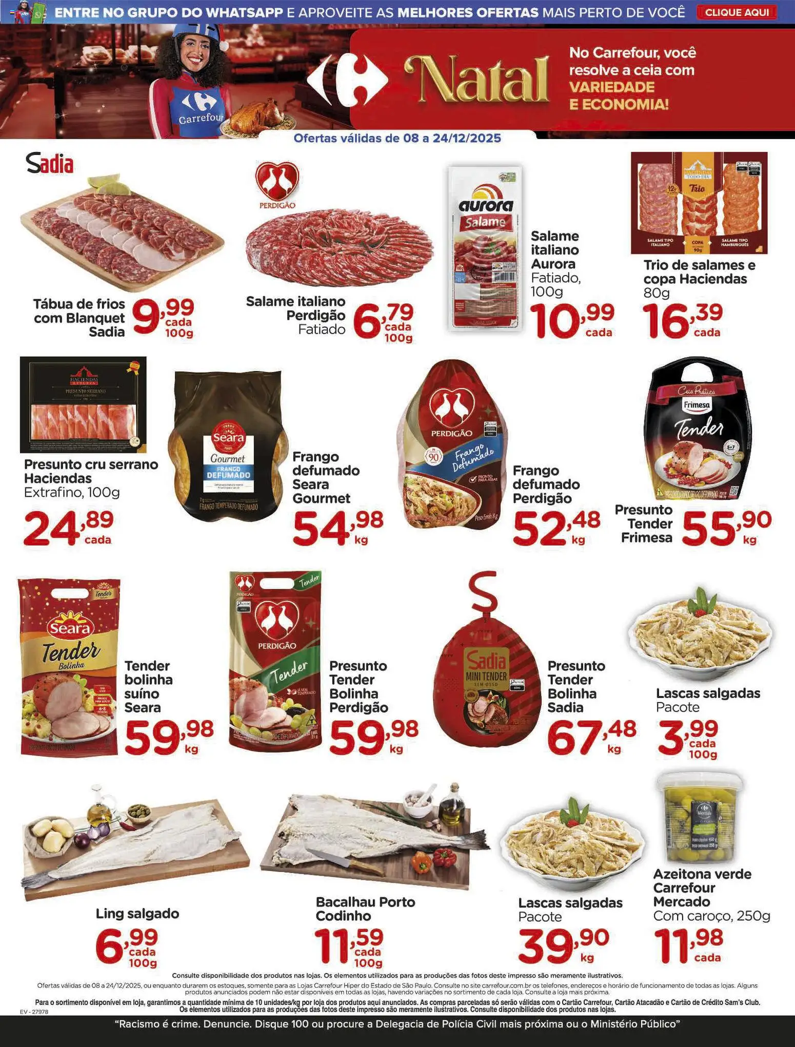 Carrefour Folheto - válido de 08.12.2025 | Página: 19 | Produtos: Tender, Bacalhau, Tábua, Frango