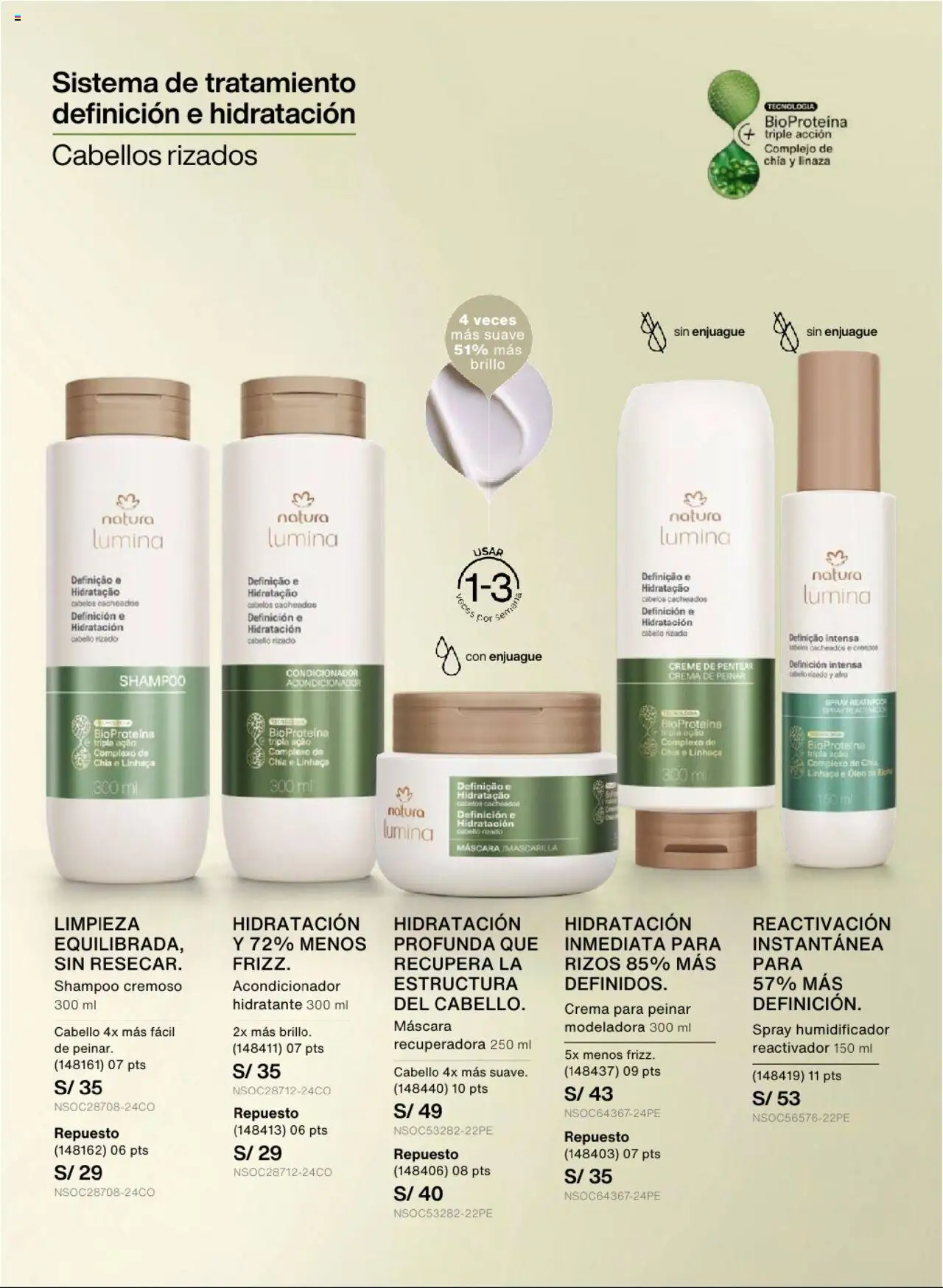 Catálogo Natura válido desde 03.09.2025 | Página: 128 | Productos: Máscara, Shampoo, Acondicionador, Crema