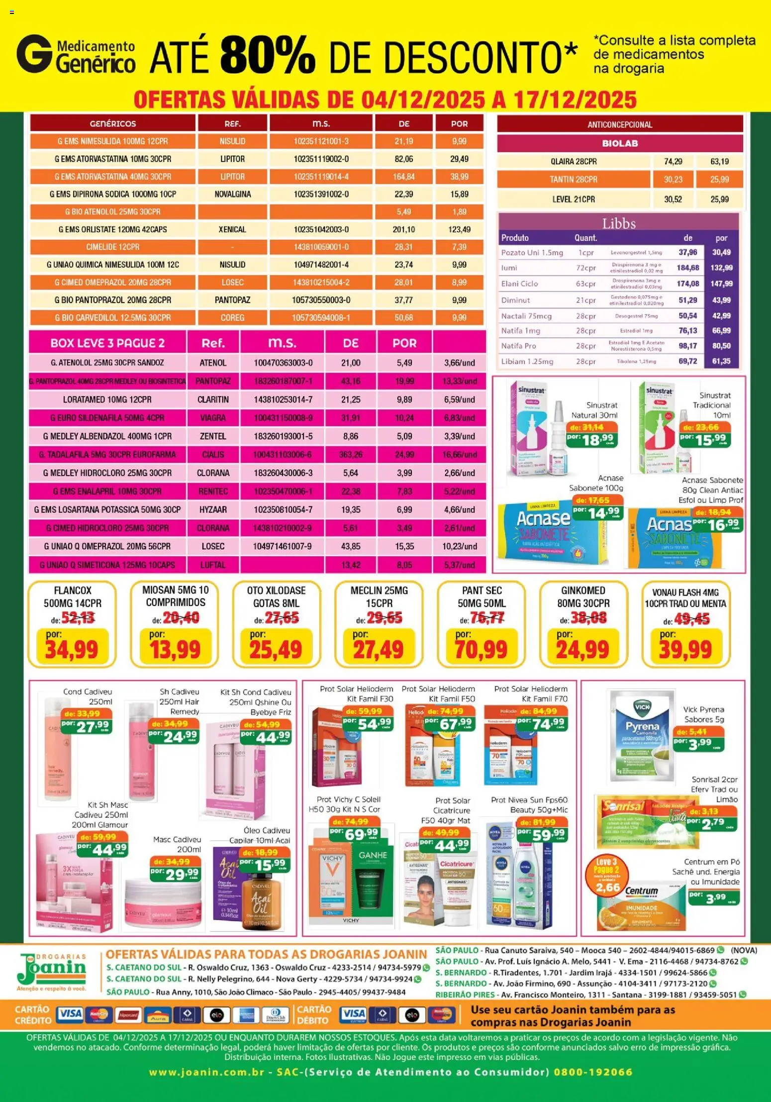 Supermercados Joanin Folheto - válido de 04.12.2025 | Página: 2 | Produtos: Pó, Óleo, Sabonete, Açaí