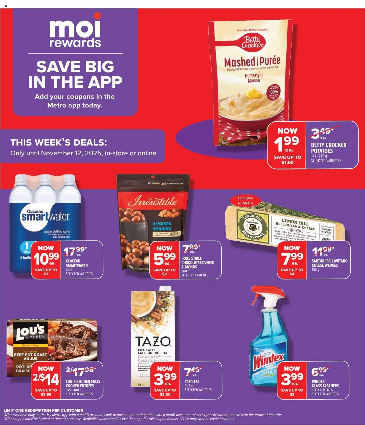 Metro flyer valid from 06.11.2025 | Page: 5 | Products: Tea, Beef, Potatoes, Chocolate