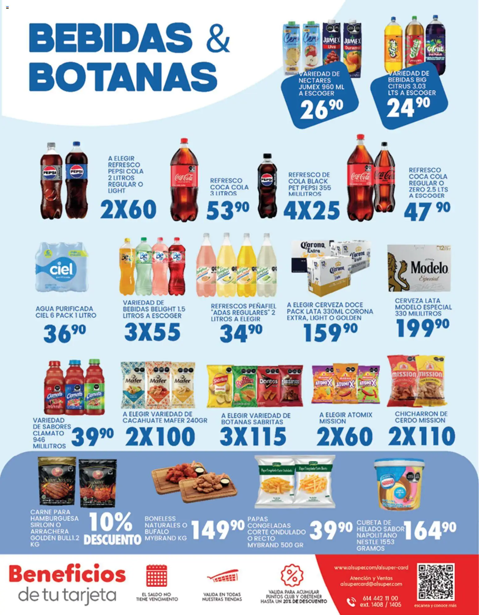 Nuevas ofertas de Alsuper válidas en toda la República Mexicana desde el 24.03.2026. ¡Encuentra las mejores ofertas en Alsuper folleto Laguna! | Página: 7 | Productos: Refresco, Cerveza, Cerdo, Helado
