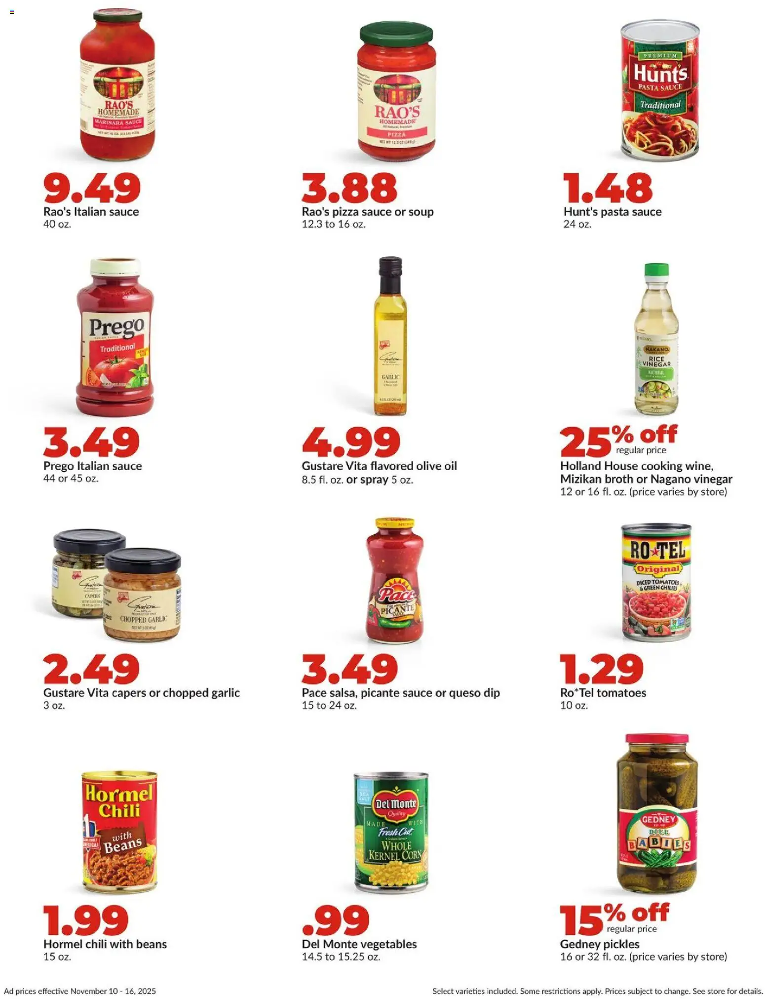 HyVee Weekly Ad - valid from 10.11.2025 | Page: 30 | Products: Tomatoes, Rice, Vegetables, Garlic