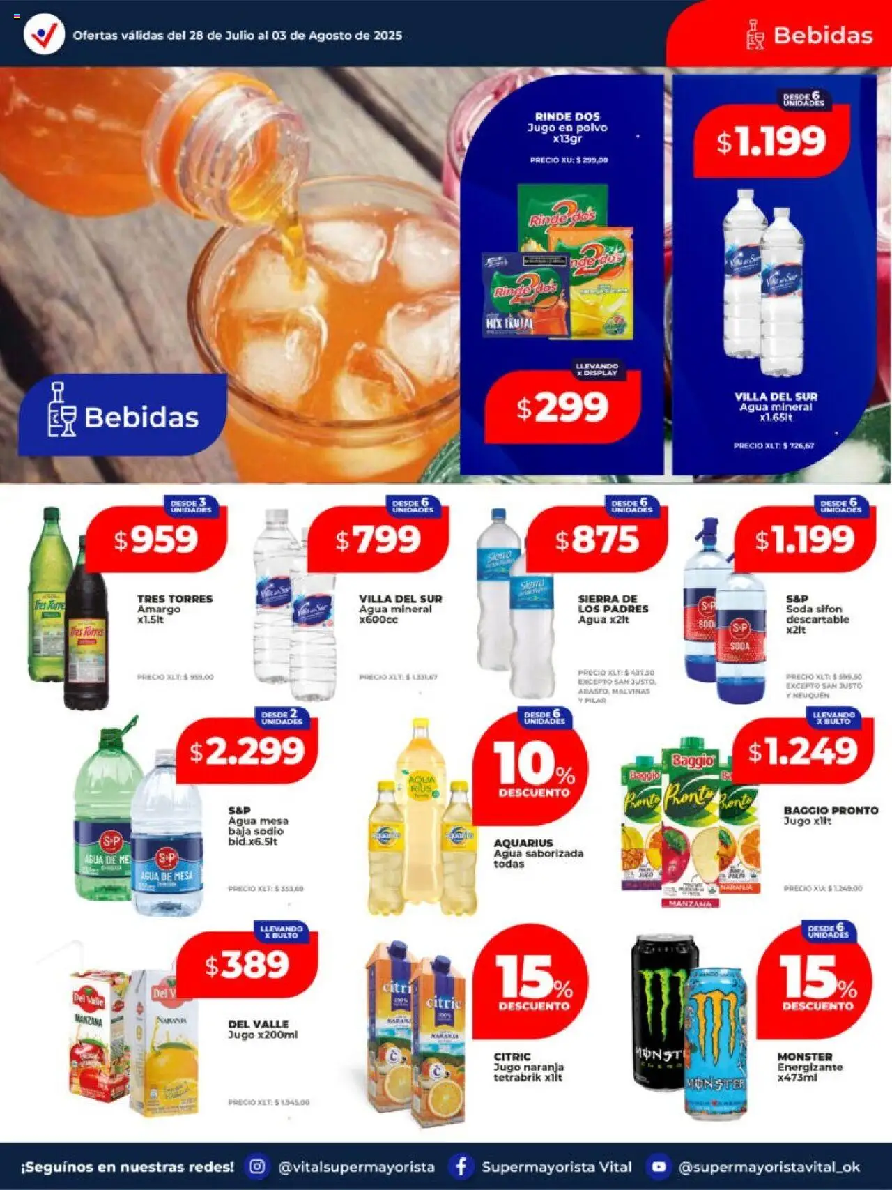 Vital ofertas - Posadas │ válido desde el 28.07.2025 | Página: 13 | Productos: Polvo, Soda, Manzana, Agua