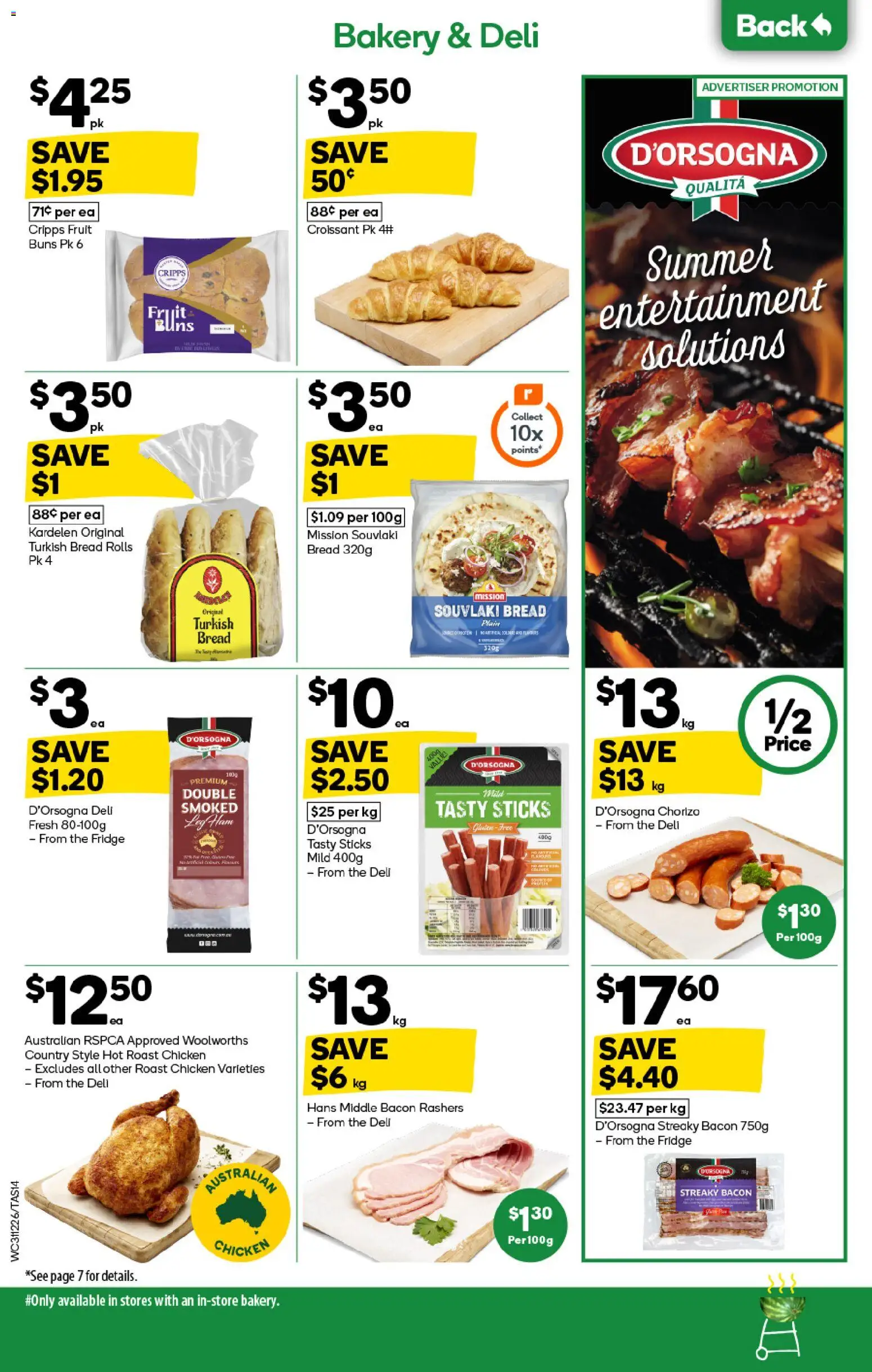 Woolworths catalogue - valid from 31.12.2025 | Page: 14 | Products: Bacon, Bread, Fridge, Bakery