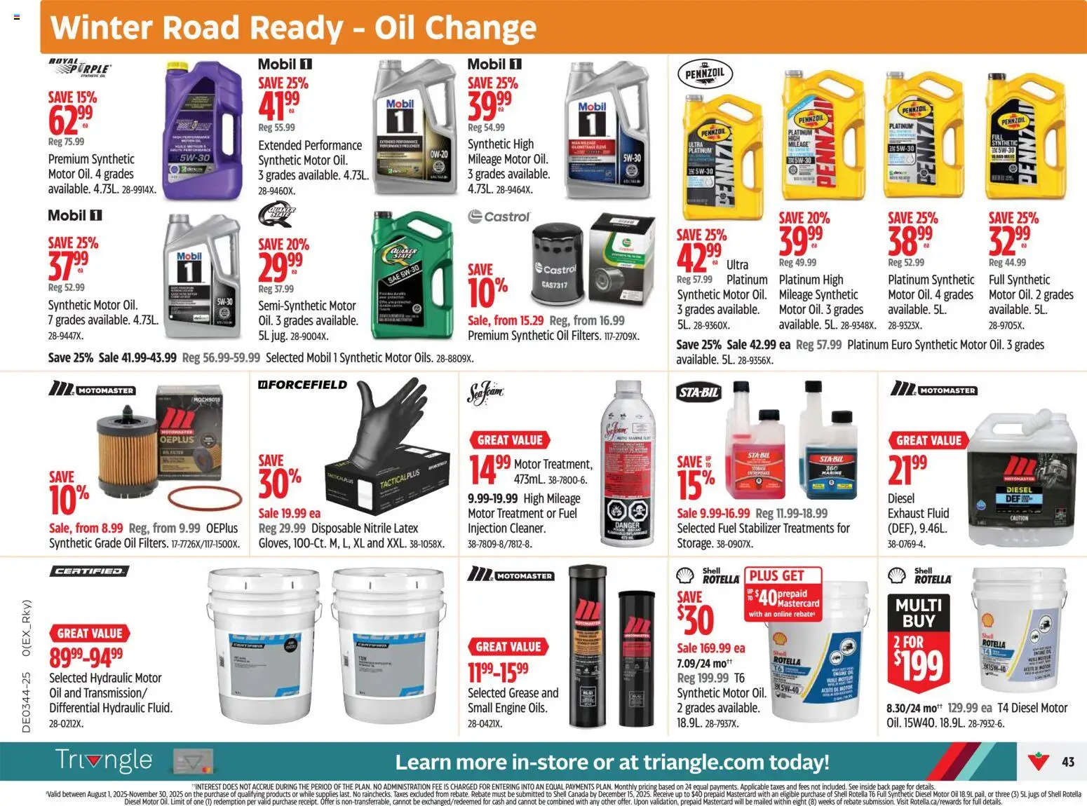 Canadian Tire flyer valid from 23.10.2025 | Page: 43 | Products: Oil
