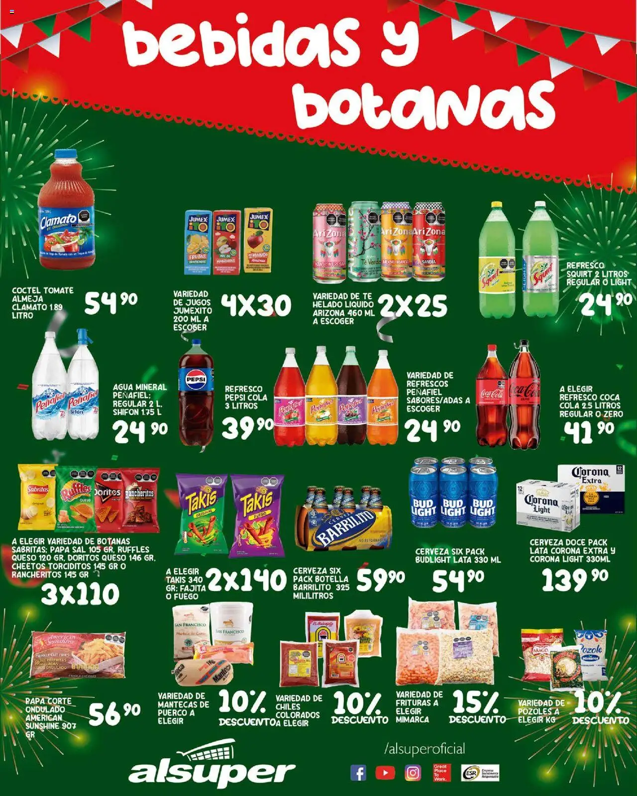 Nuevas ofertas de Alsuper válidas en toda la República Mexicana desde el 12.09.2025. ¡Encuentra las mejores ofertas en Alsuper - Folleto - Zacatecas! | Página: 3 | Productos: Papa, Sal, Tomate, Té