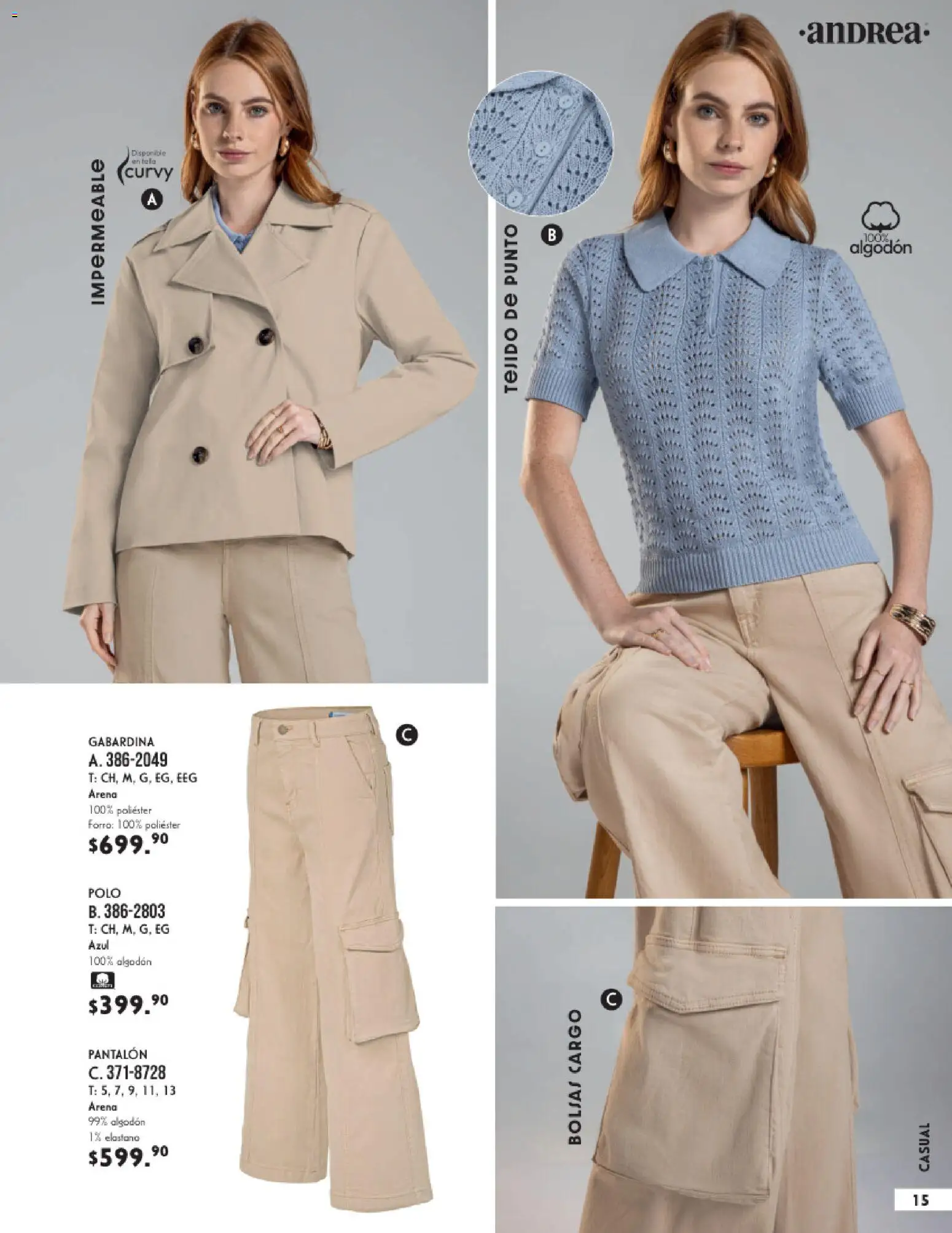 Nuevas ofertas de Andrea válidas en toda la República Mexicana desde el 25.01.2026. ¡Encuentra las mejores ofertas en Andrea catálogo Vestir! | Página: 15 | Productos: Algodón