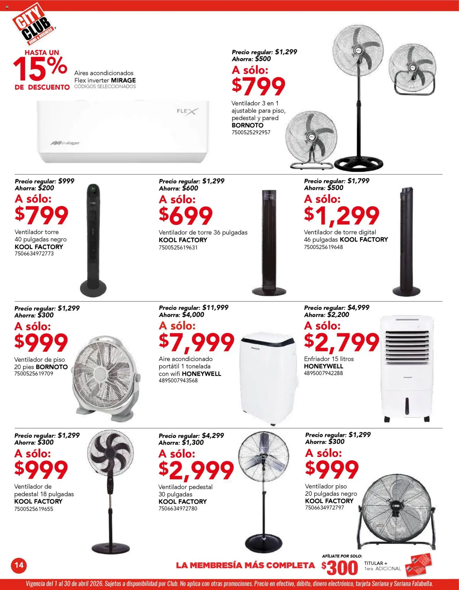 Nuevas ofertas de City Club válidas en toda la República Mexicana desde el 01.04.2026. ¡Encuentra las mejores ofertas en City Club catálogo! | Página: 14