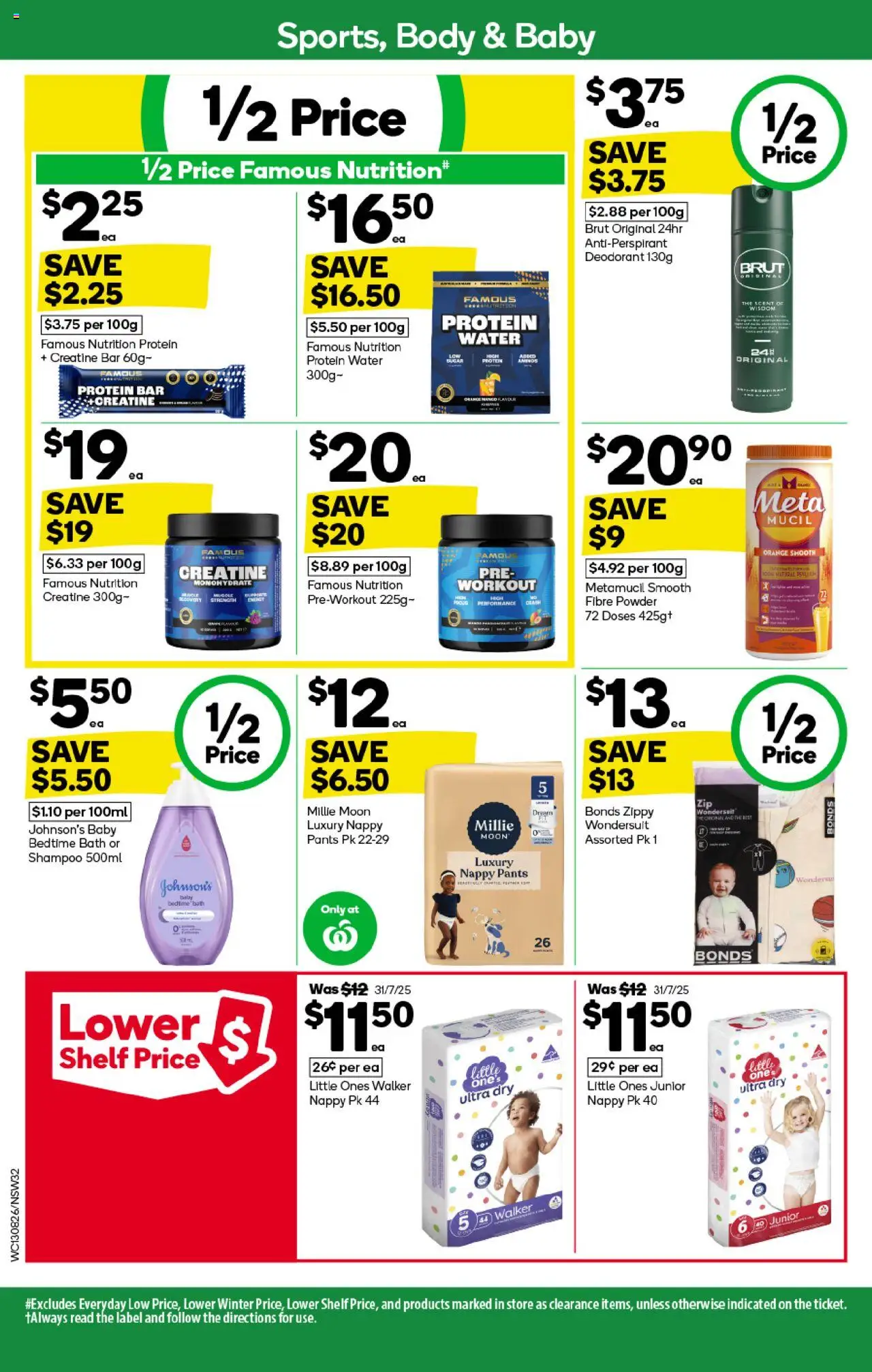Woolworths catalogue - valid from 13.08.2025 | Page: 32 | Products: Shampoo, Deodorant, Antiperspirant, Pants