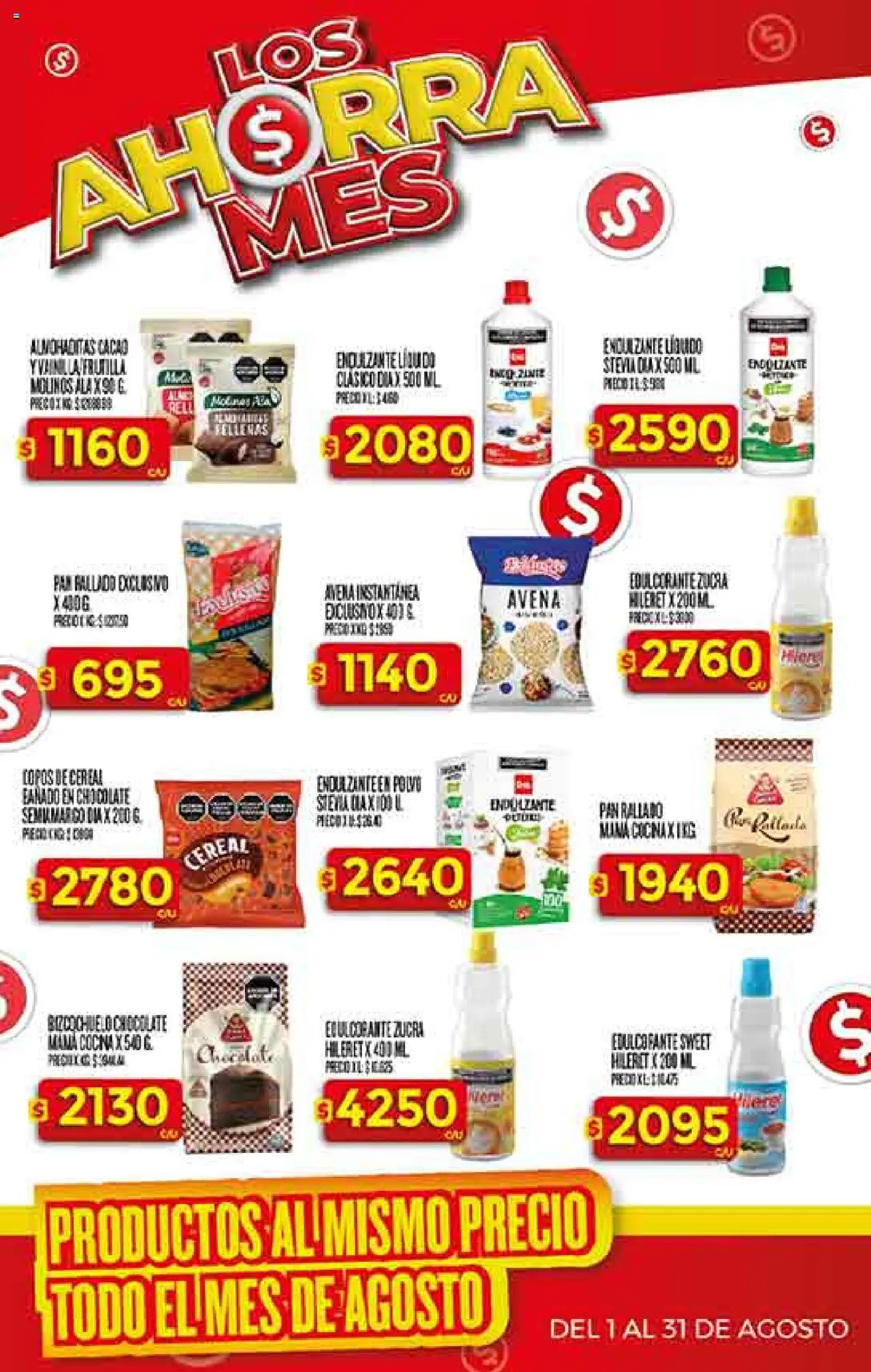 Supermercado DIA Ofertas - Salta y Jujuy │ válido desde el 06.08.2025 | Página: 27 | Productos: Copos, Chocolate, Cacao, Pan rallado