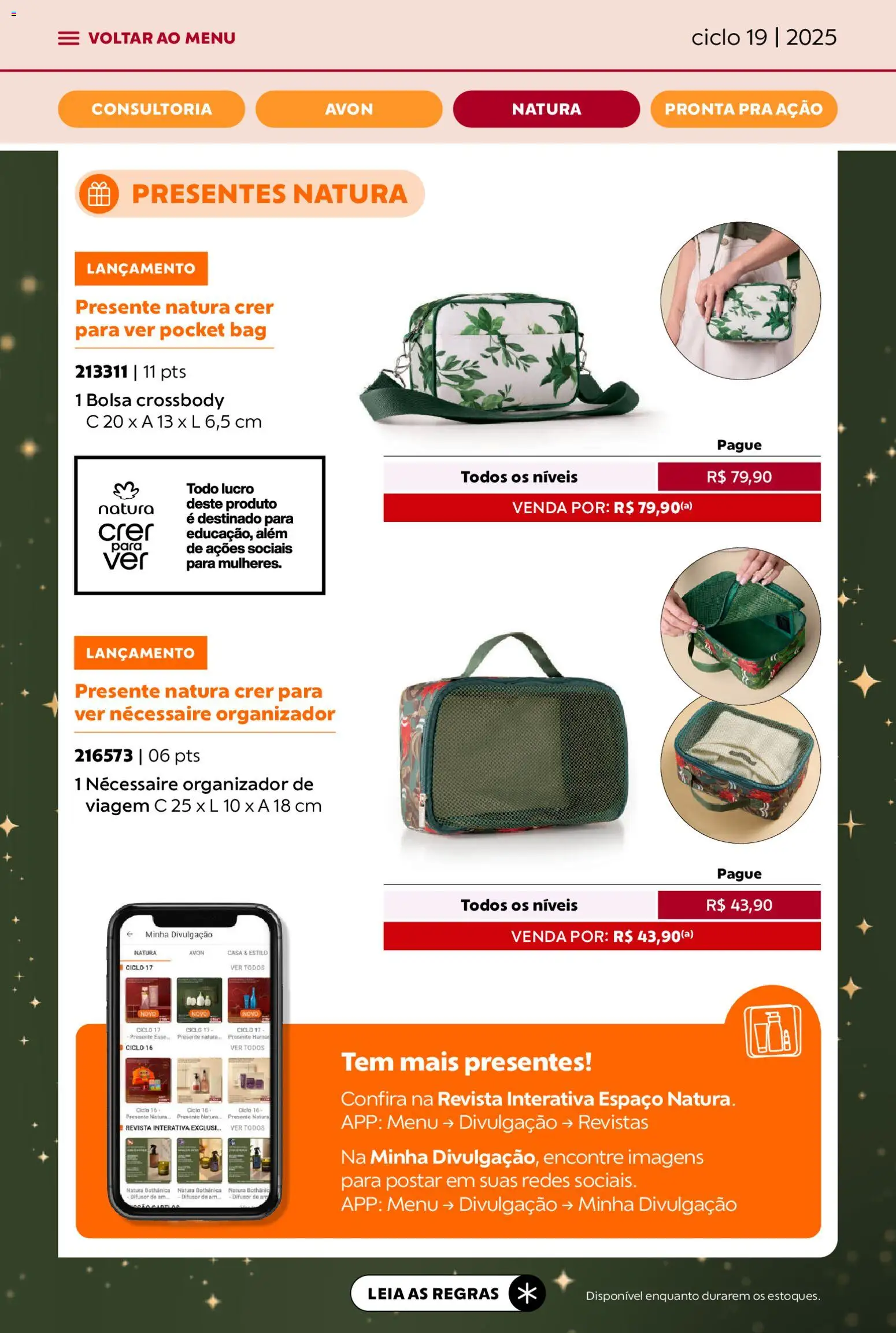 Avon Folheto - válido de 21.11.2025 | Página: 58 | Produtos: Difusor, Organizador, Necessaire, Bolsa