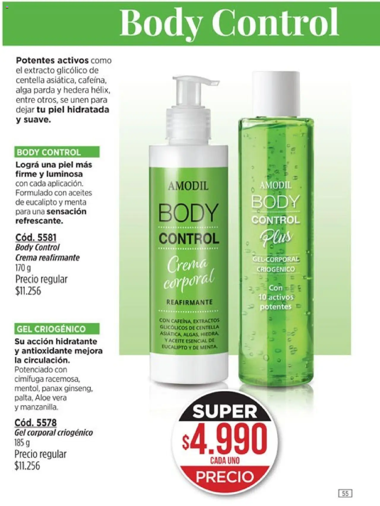 Catálogo Amodil Campaña 17/2025 │ válido desde el 14.10.2025 | Página: 55 | Productos: Body, Aceite, Gel corporal, Crema
