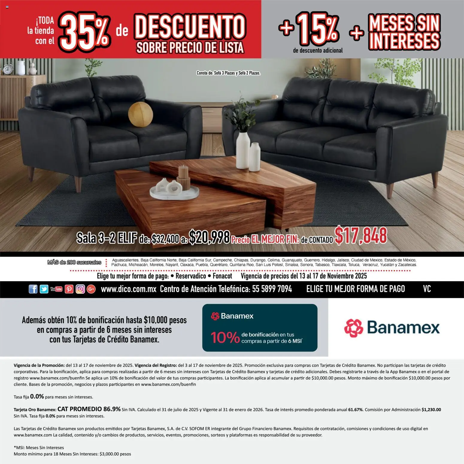 Nuevas ofertas de Muebles Dico válidas en toda la República Mexicana desde el 13.11.2025. ¡Encuentra las mejores ofertas en Muebles Dico Buen Fin ! | Página: 30