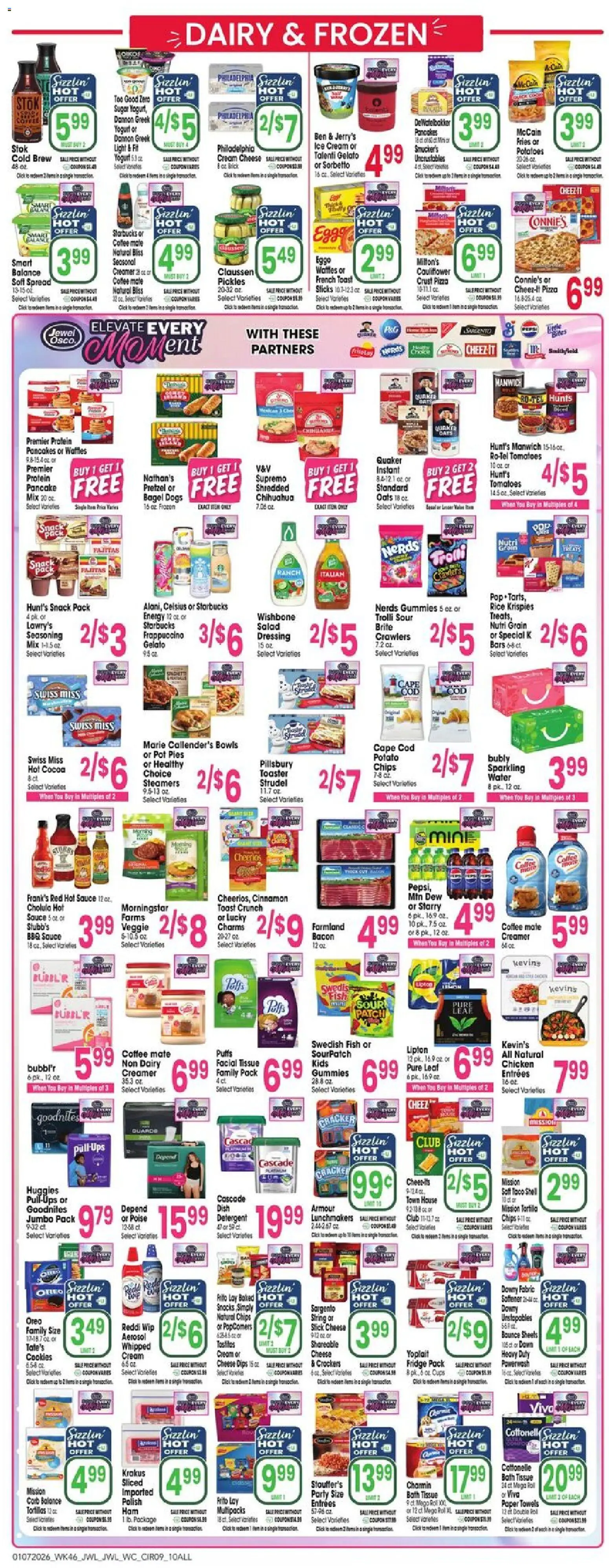 Jewel Osco Weekly Ad - IN - valid from 07.01.2026 | Page: 9 | Products: Coffee, Cream, Potatoes, Cauliflower