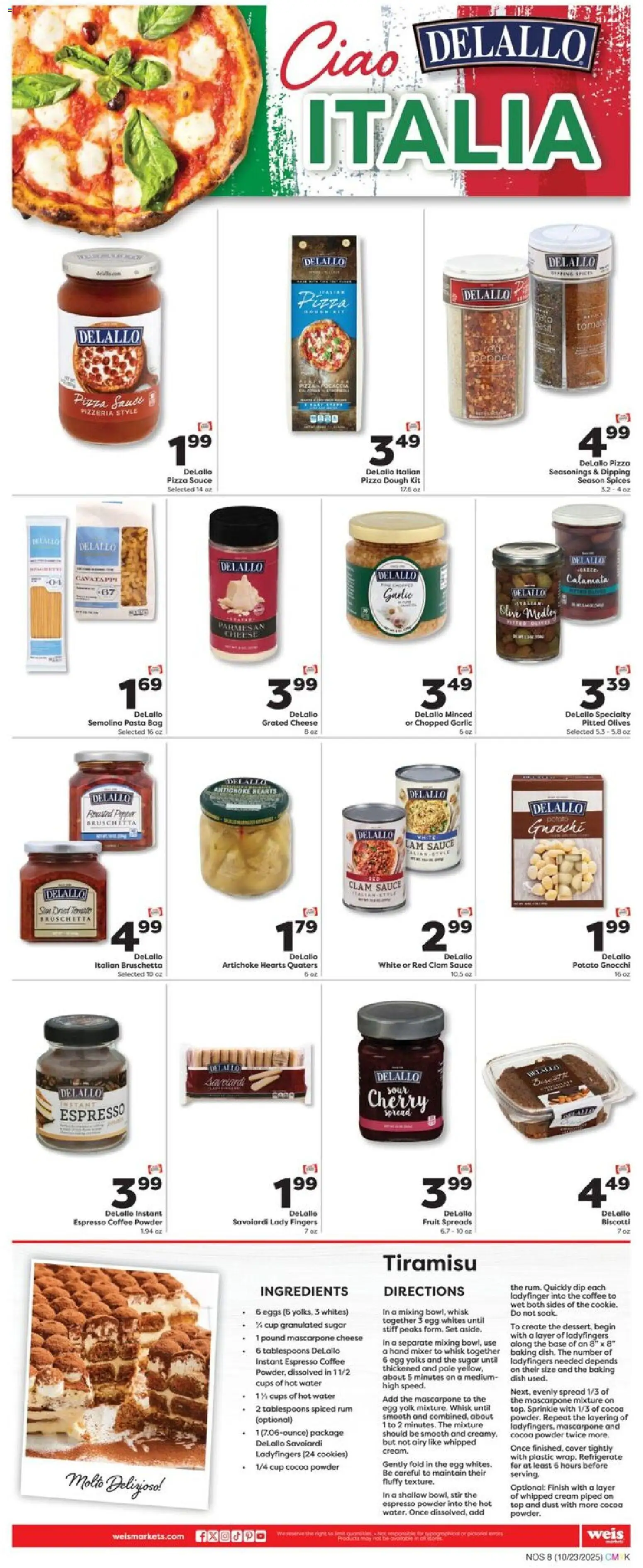 Weis Monthly Ad - NJ - valid from 23.10.2025 | Page: 8 | Products: Pizza, Cream, Water, Mixer