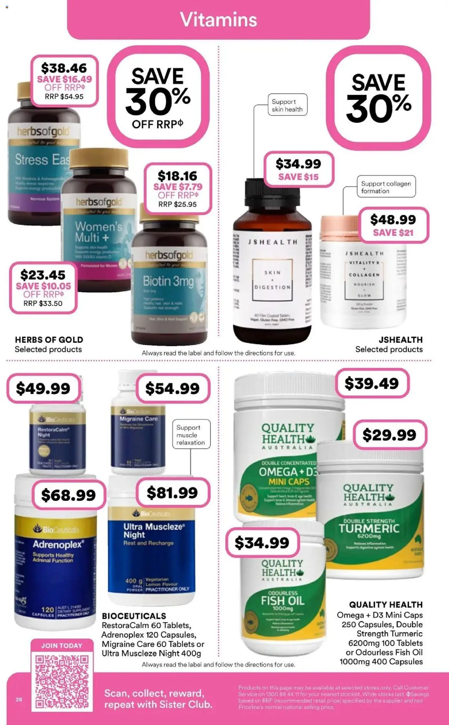 Priceline Pharmacy catalogue - valid from 08.04.2026 | Page: 28 | Products: Powder, Fish, Lemon, Fish oil