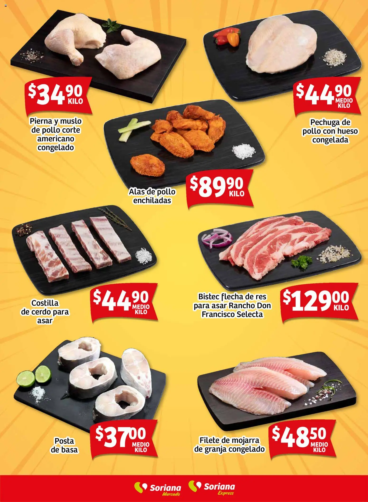 Nuevas ofertas de Soriana válidas en toda la República Mexicana desde el 15.11.2025. ¡Encuentra las mejores ofertas en Soriana - Ahorratón Mercado: Ver, Tab, Chis, Camp, Yuc y Q. Roo! | Página: 8 | Productos: Pollo, Cerdo, Res