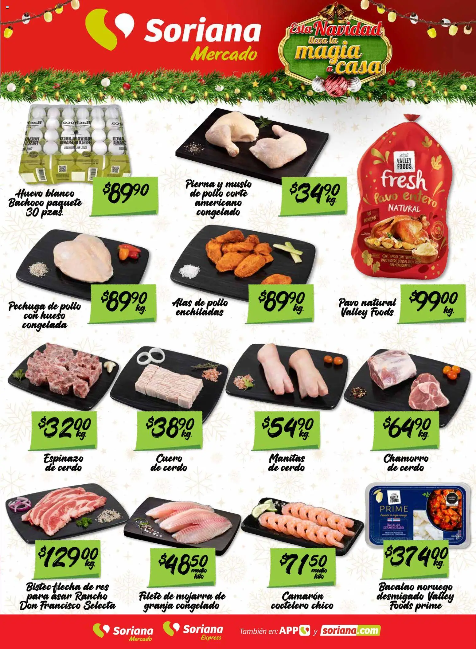 Nuevas ofertas de Soriana válidas en toda la República Mexicana desde el 11.12.2025. ¡Encuentra las mejores ofertas en Soriana - Fin de Semana Mercado: Ver, Tab, Chis, Camp, Yuc y Q. Roo! | Página: 7 | Productos: Pollo, Huevo, Cerdo, Res