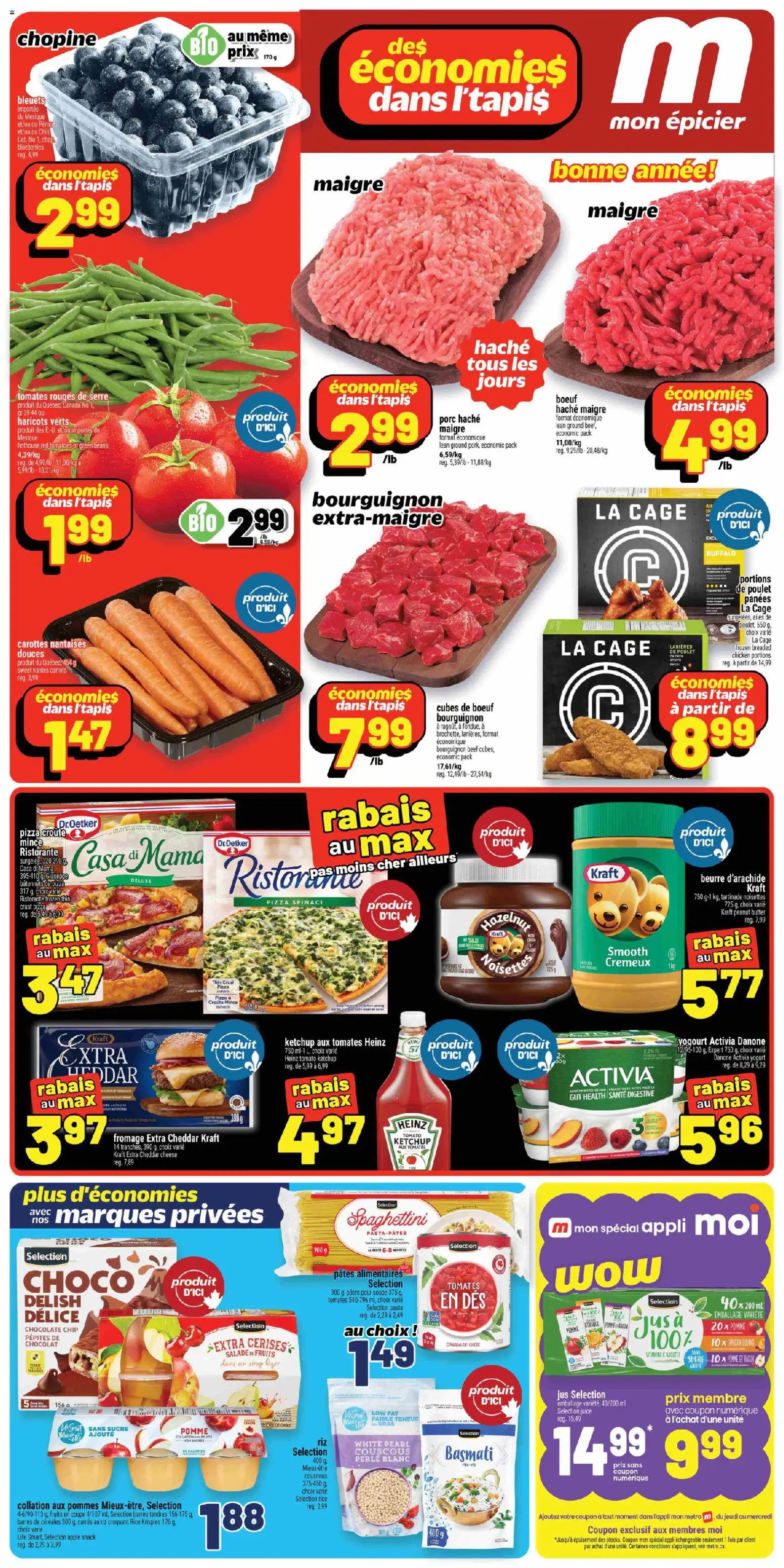 Metro flyer valid from 01.01.2026 | Page: 1 | Products: Beef, Pasta, Ketchup, Chocolate