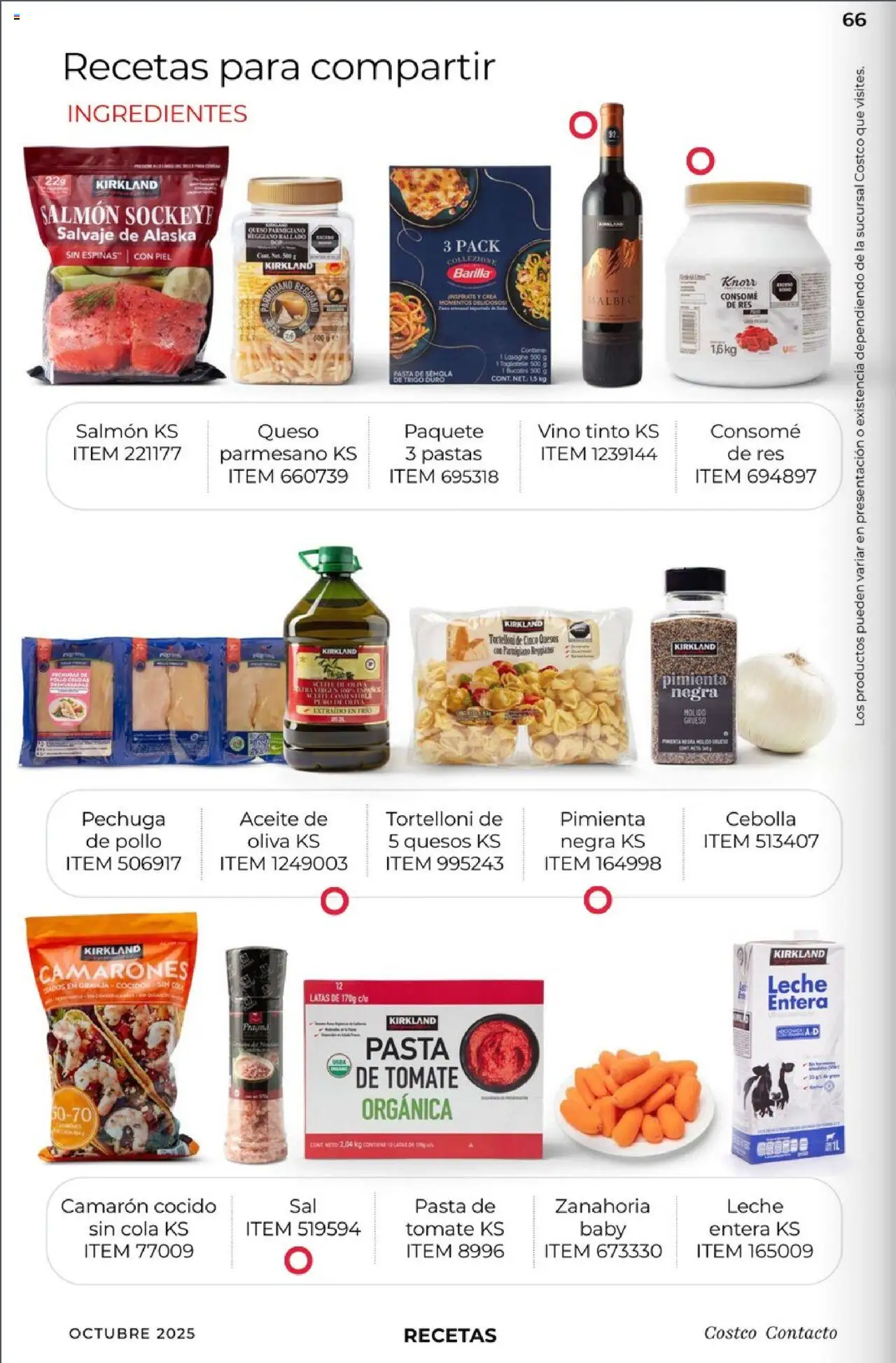 Nuevas ofertas de Costco válidas en toda la República Mexicana desde el 03.10.2025. ¡Encuentra las mejores ofertas en Costco - Revista Octubre! | Página: 66 | Productos: Sal, Tomate, Res, Zanahoria