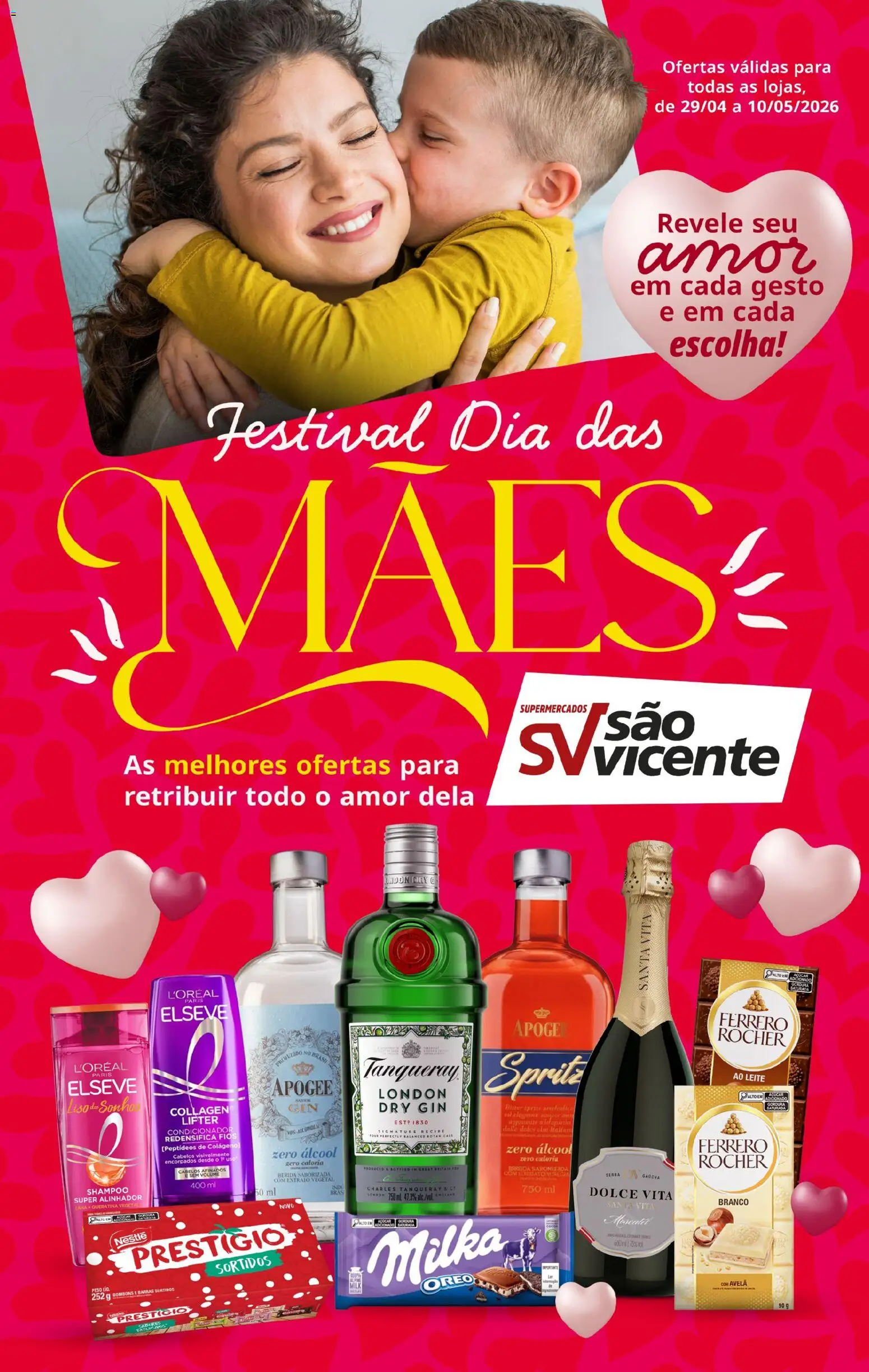 Supermercados São Vicente Folheto - válido de 29.04.2026 | Página: 1 | Produtos: Shampoo, Leite, Açúcar, Avelã