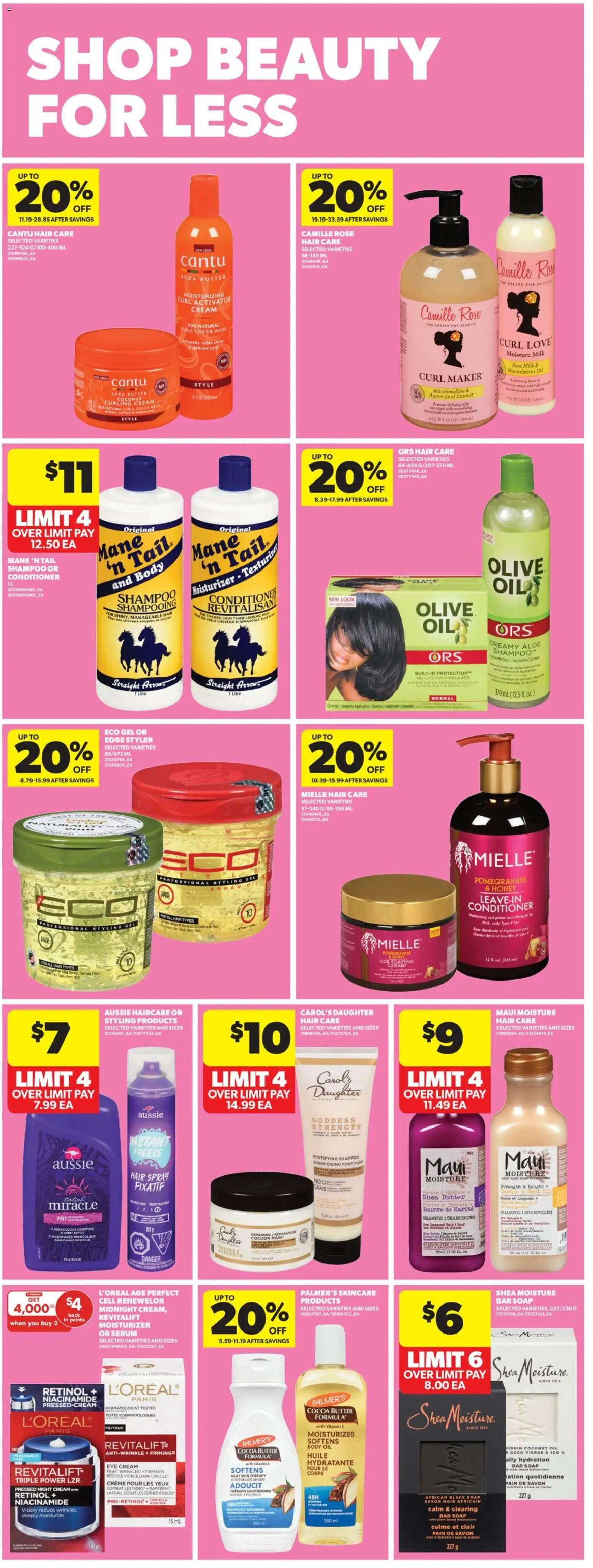 Real Canadian Superstore flyer valid from 19.02.2026 | Page: 16 | Products: Rice, Hair spray, Soap, Milk