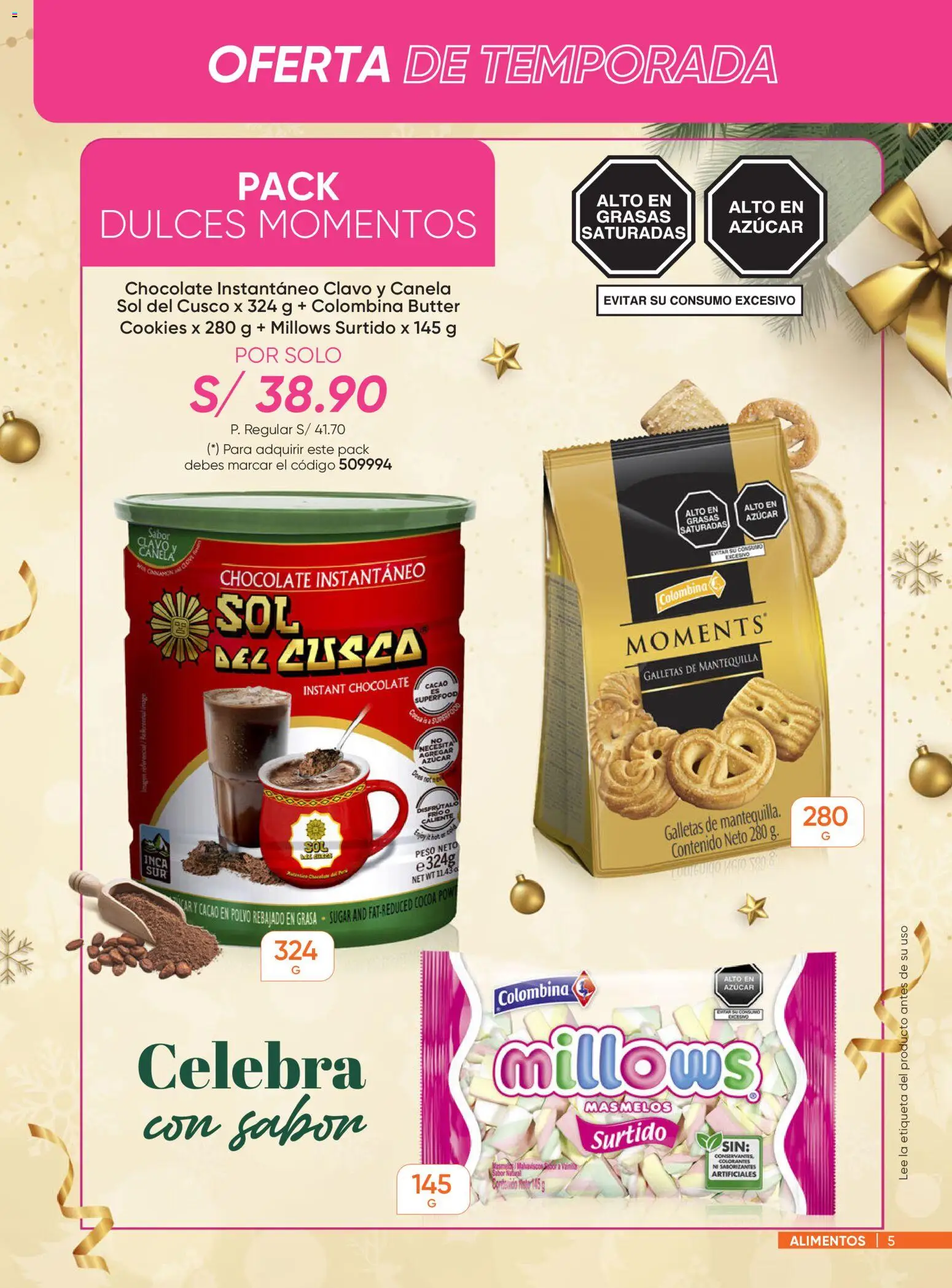 Catálogo Azzorti válido desde 03.11.2025 | Página: 5 | Productos: Mantequilla, Chocolate, Galletas, Polvo