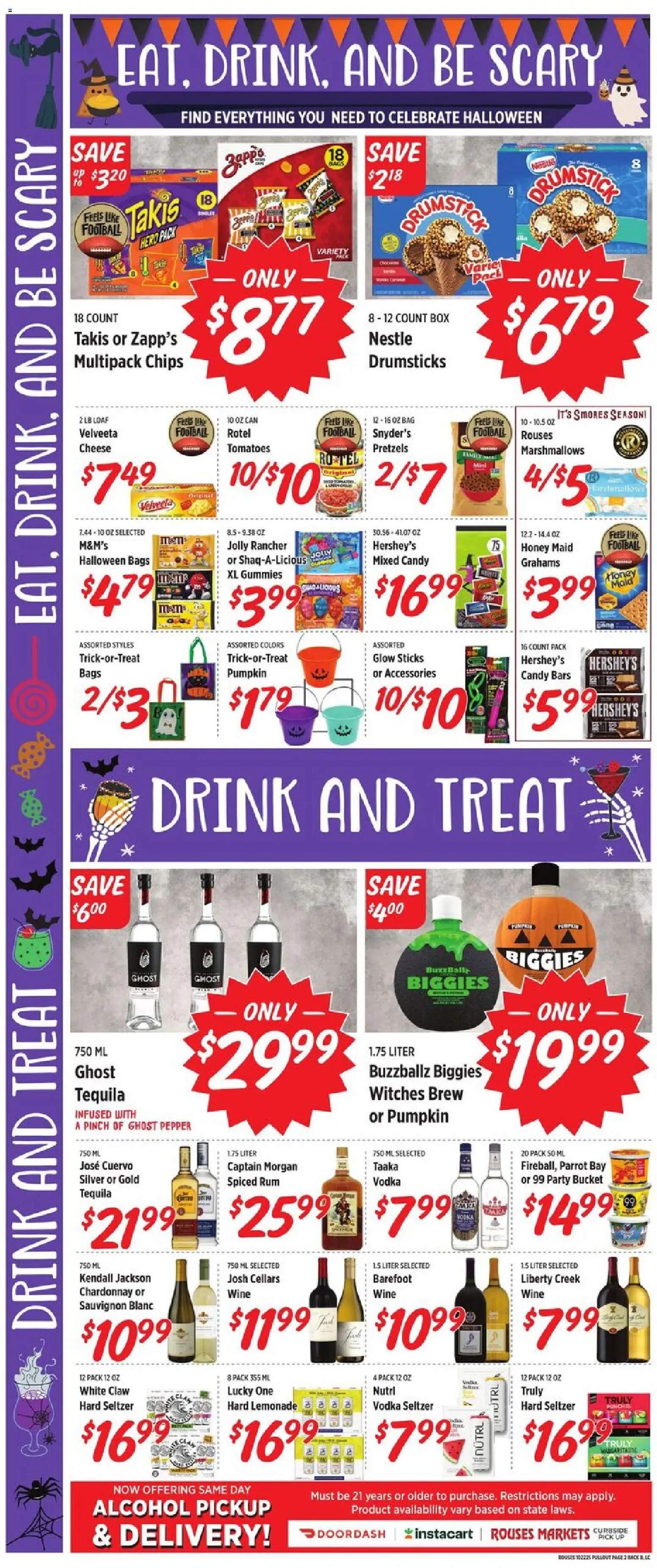 Rouses Weekly Ad - LA - valid from 22.10.2025 | Page: 6 | Products: Cheese, Wine, Chips, Pumpkin